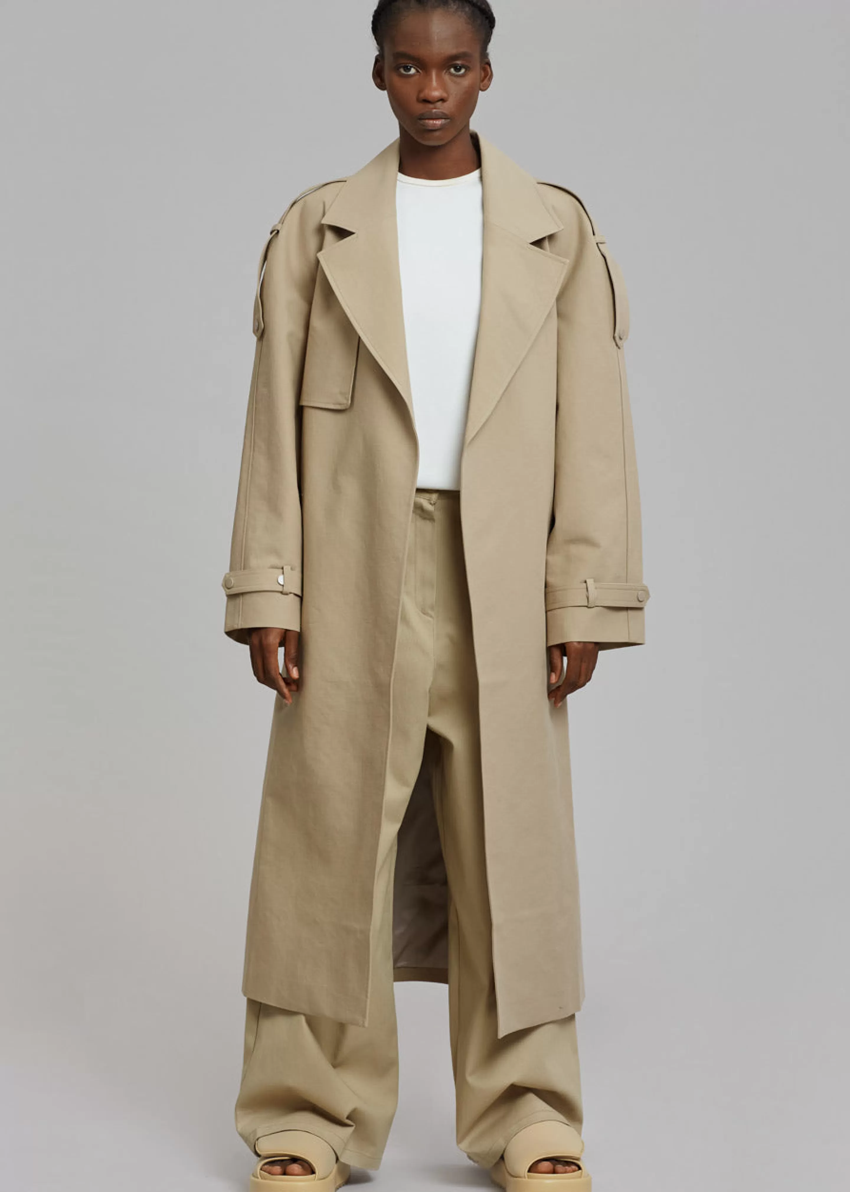 Outerwear | The Frankie Shop Rhodes Trench Coat Natural