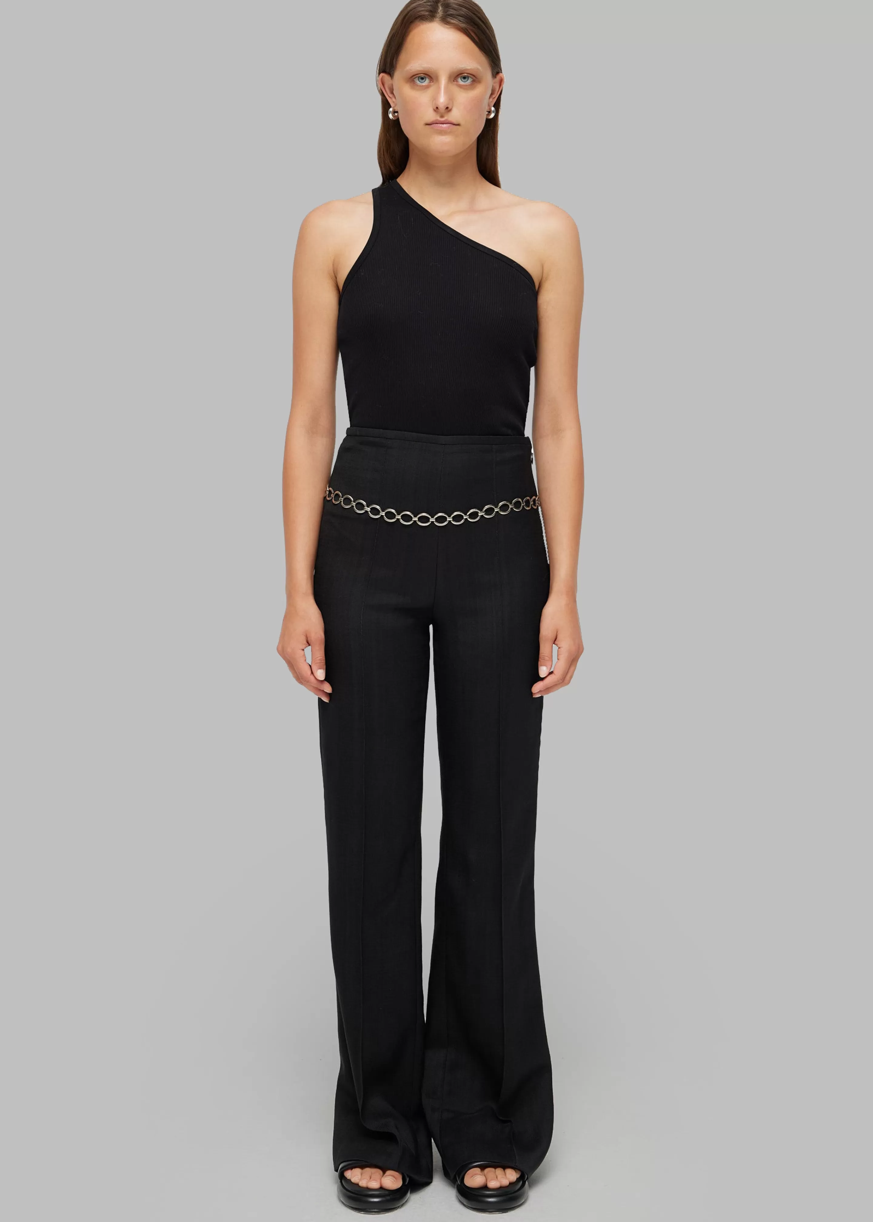 Tops | The Frankie Shop Rohe Asymmetric Rib Top Noir