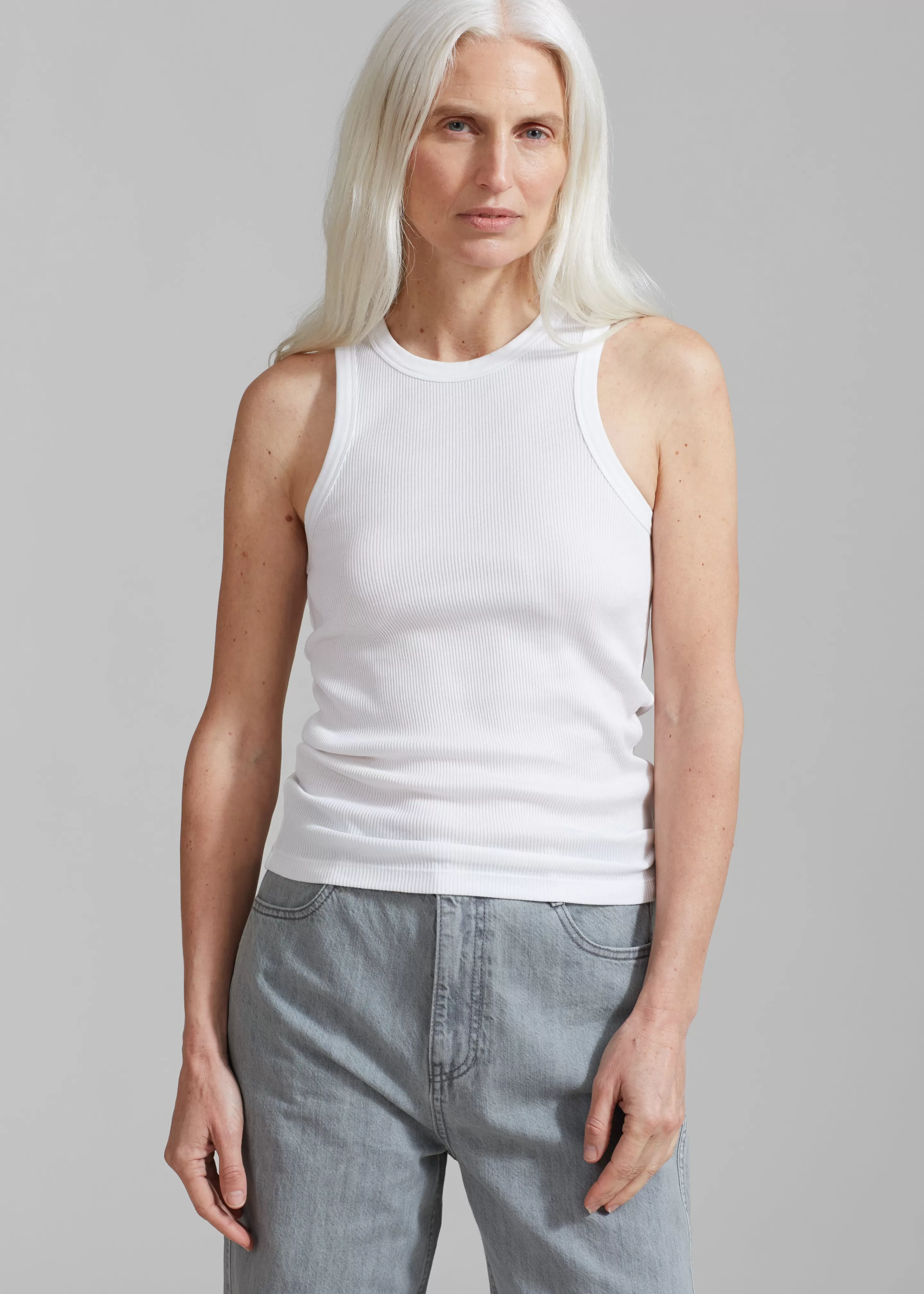 Tops | The Frankie Shop Rohe Rib Tank Top White