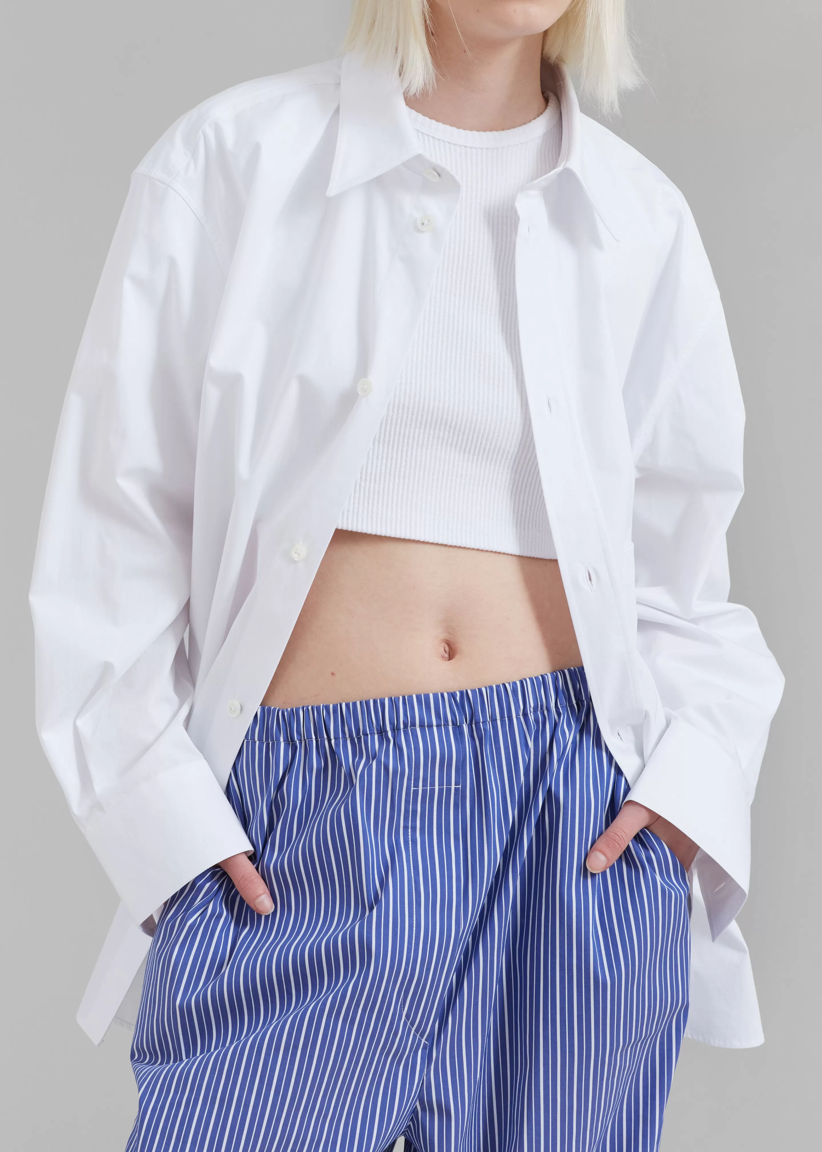 Tops | The Frankie Shop Rohe Unisex Classic Shirt White