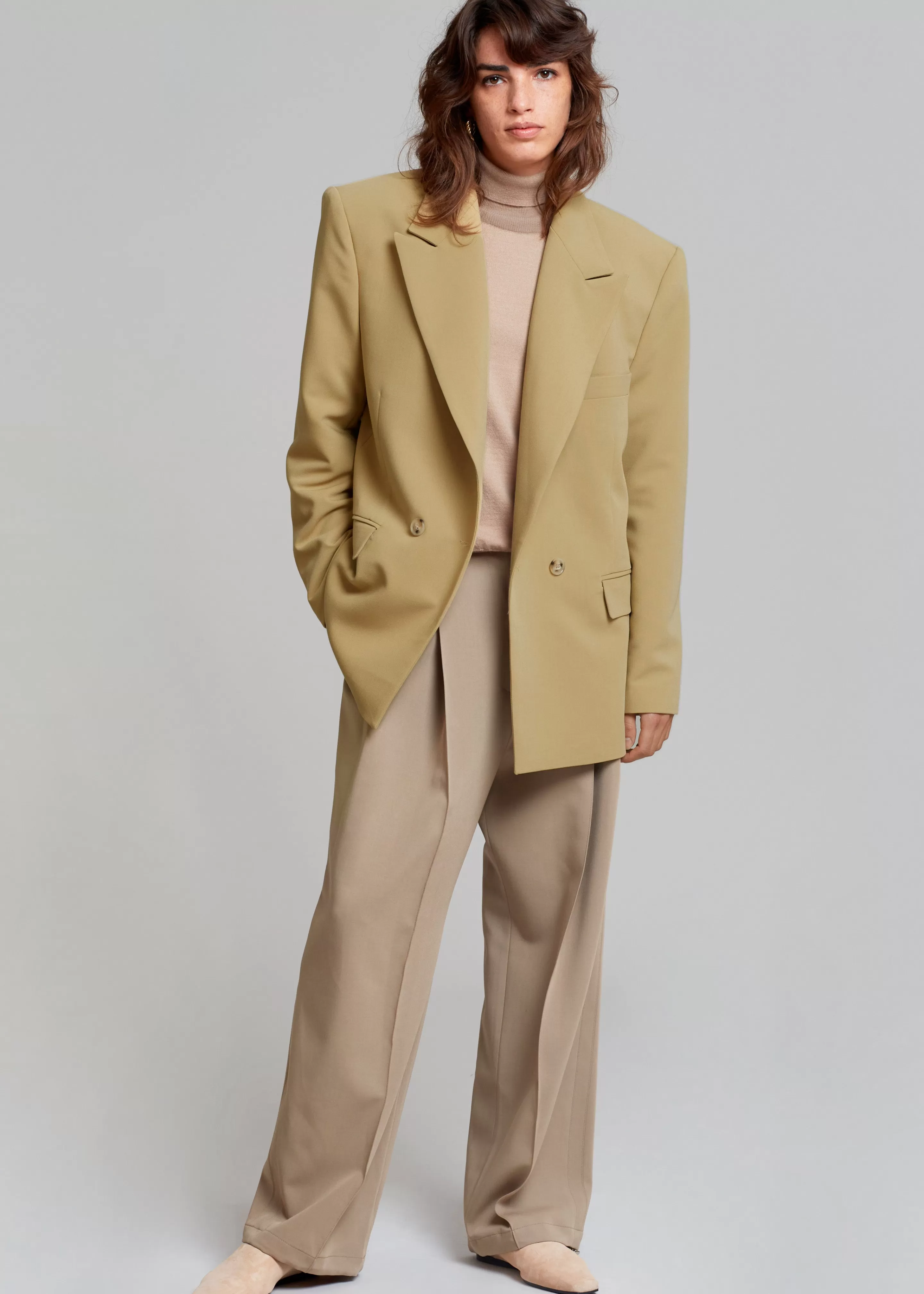 Outerwear | The Frankie Shop Rosali Blazer Khaki