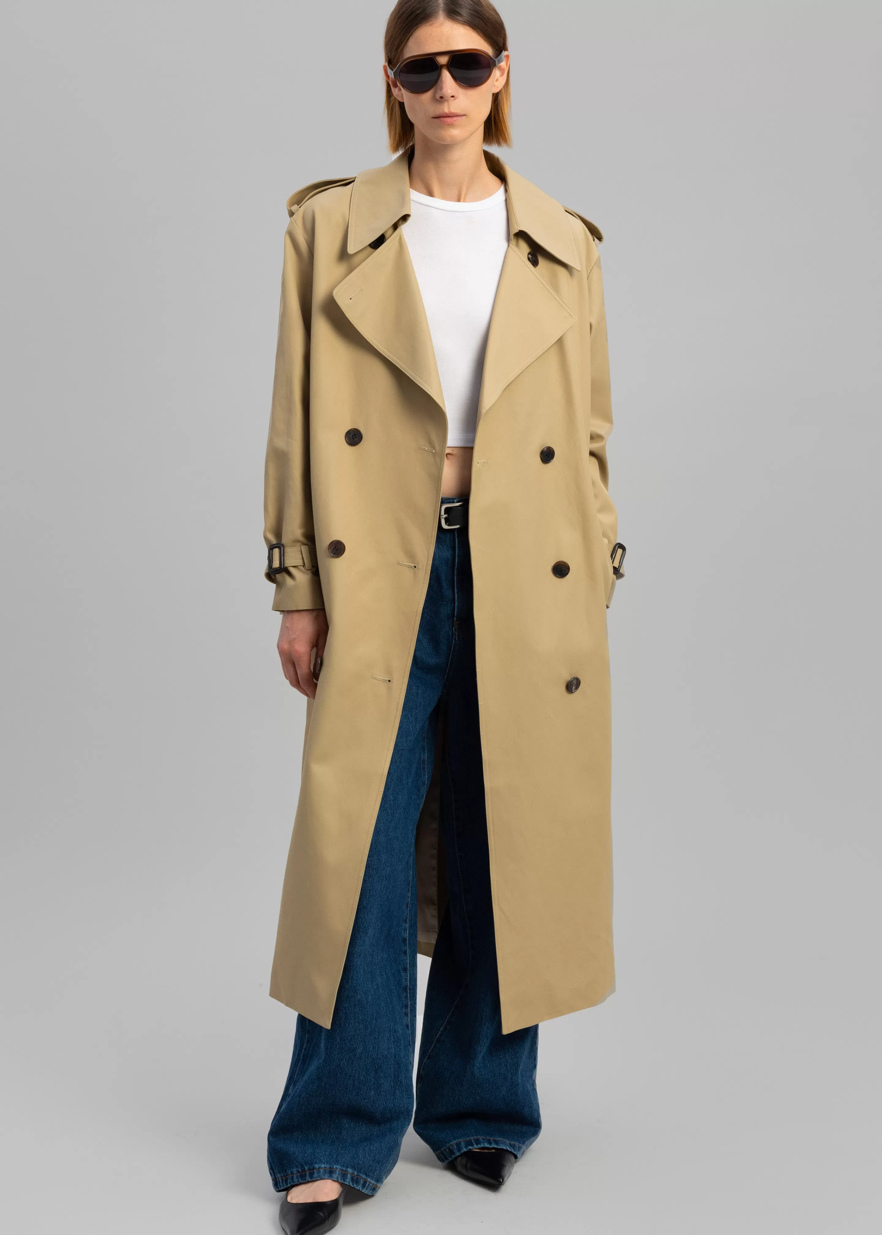 Outerwear | The Frankie Shop Rosanna Trench Coat Beige