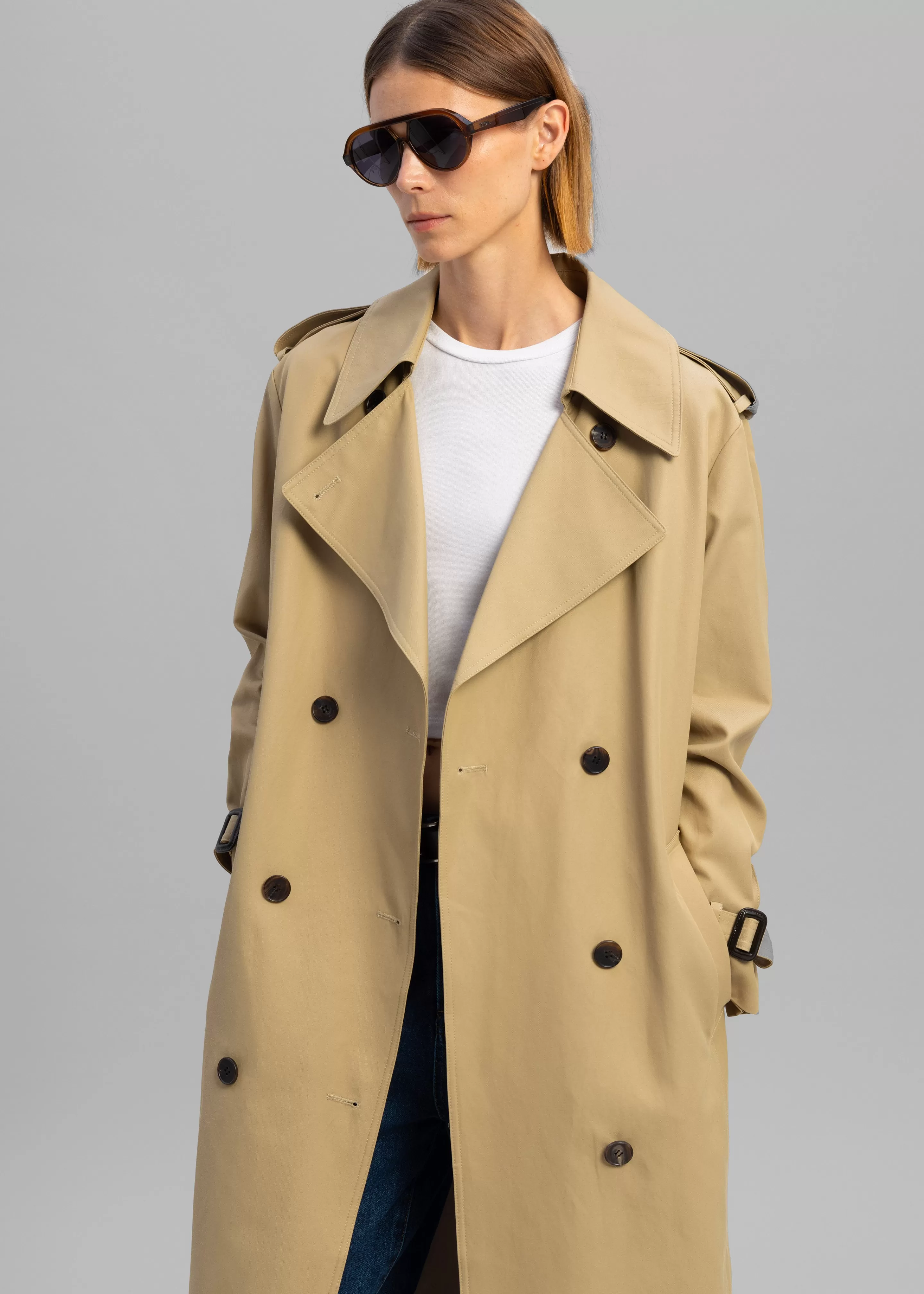 Outerwear | The Frankie Shop Rosanna Trench Coat Beige