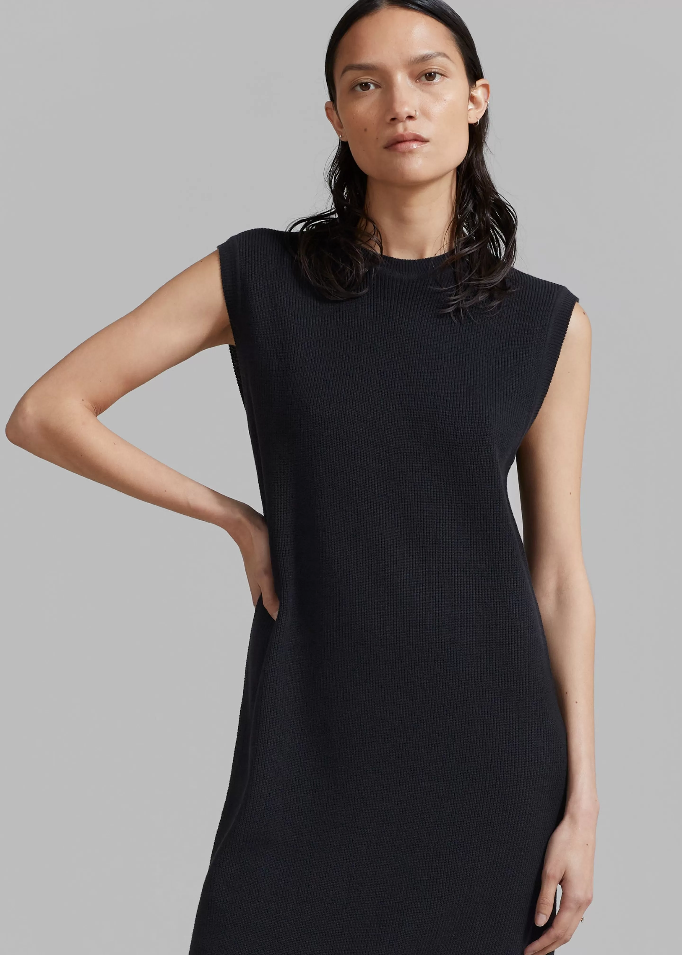 Dresses | The Frankie Shop Rosie Knit Dress Black