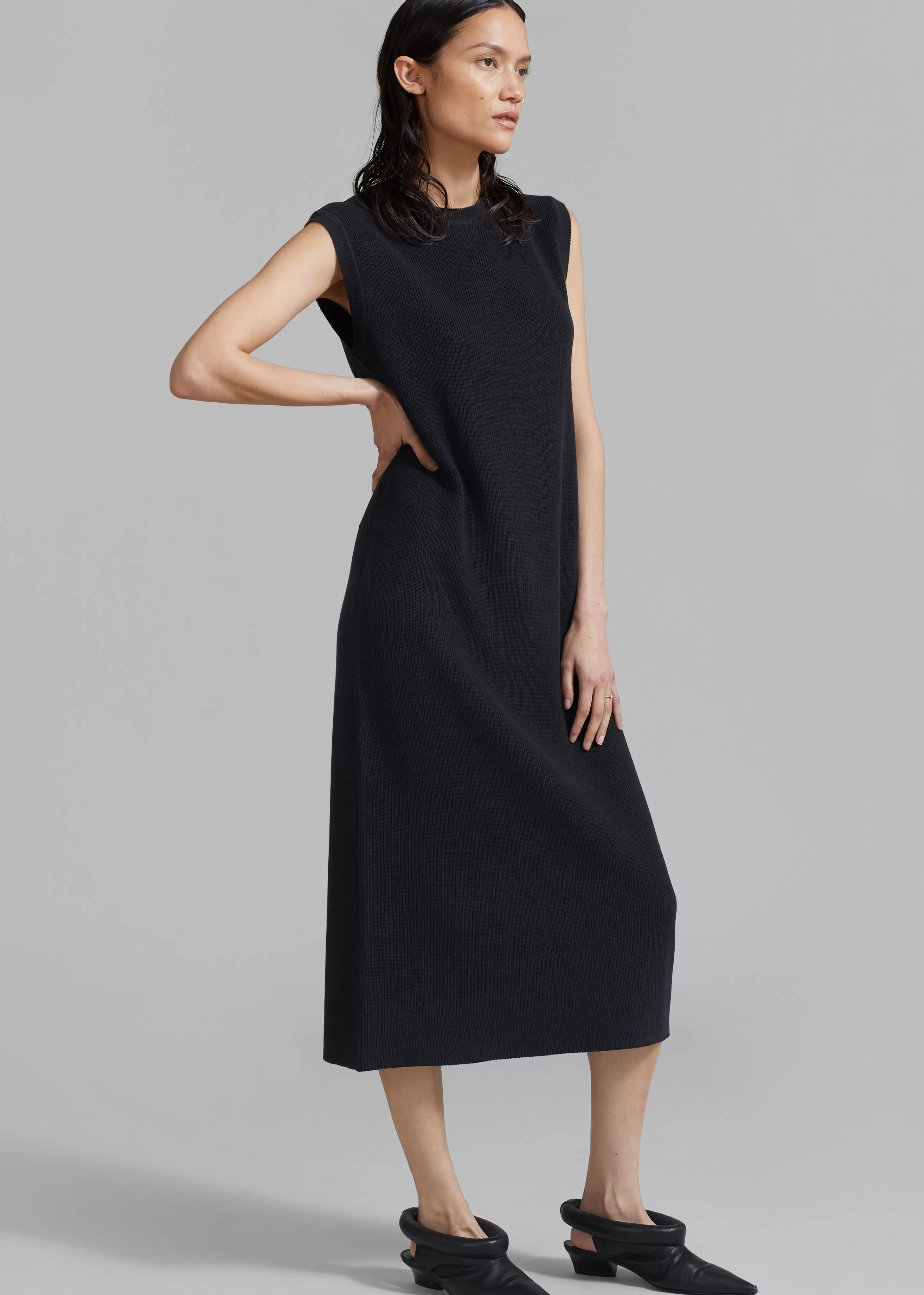 Dresses | The Frankie Shop Rosie Knit Dress Black