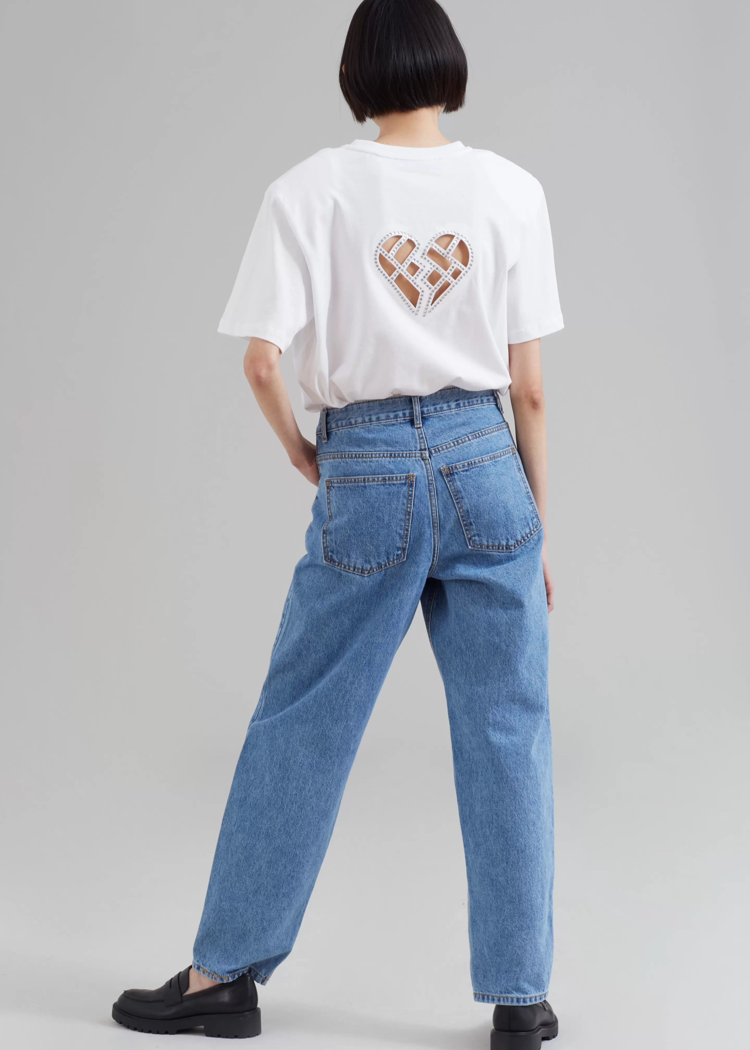 Tops | The Frankie Shop Rotate Boxy Lasercut T-Shirt Bright White