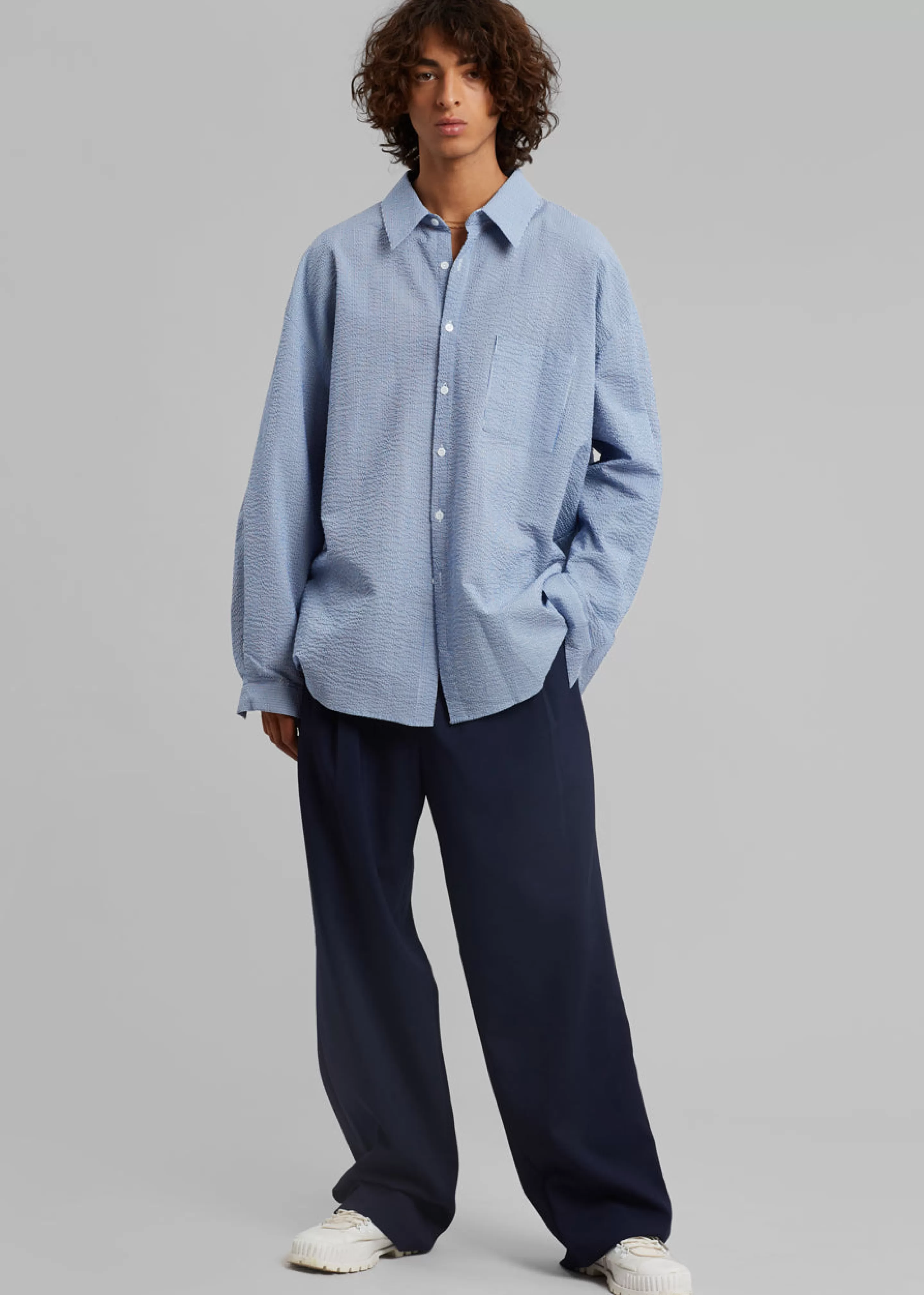 Tops | The Frankie Shop Saas Shirt Blue