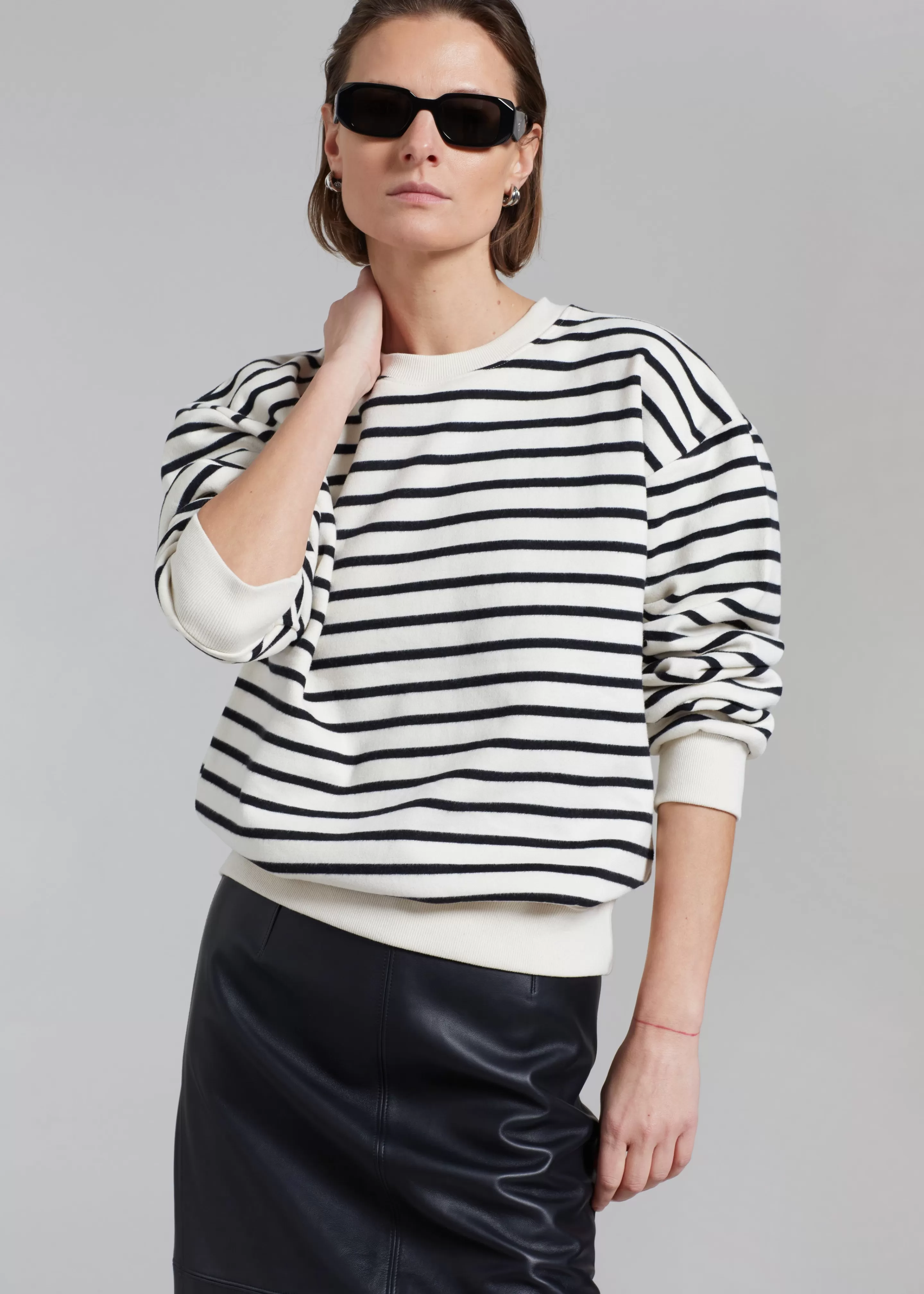 Tops | The Frankie Shop Saint Stripe Sweater Black/White Stripe