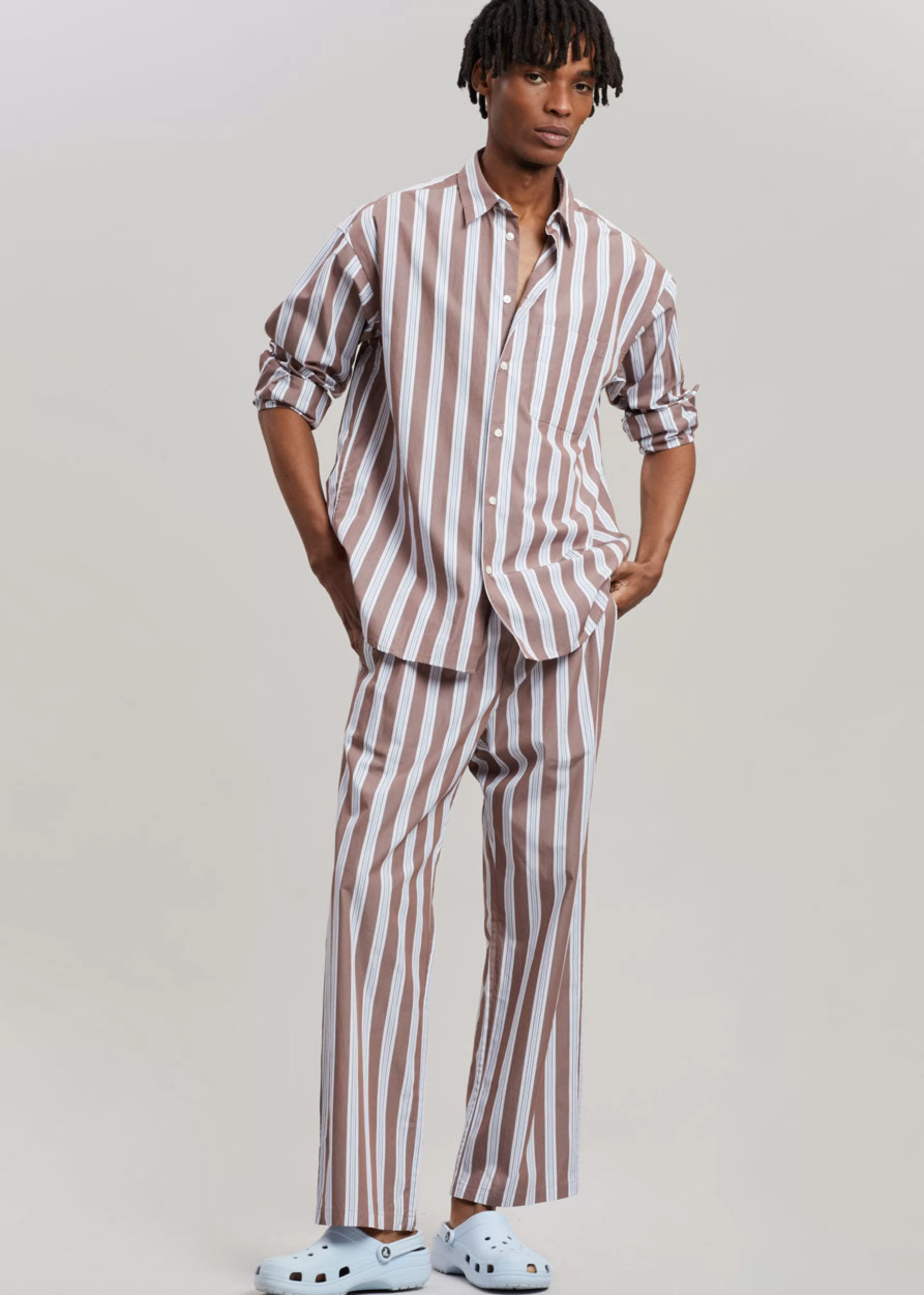 Bottoms | The Frankie Shop Samsoe & Samsoe Devon Trousers Brown Stripe