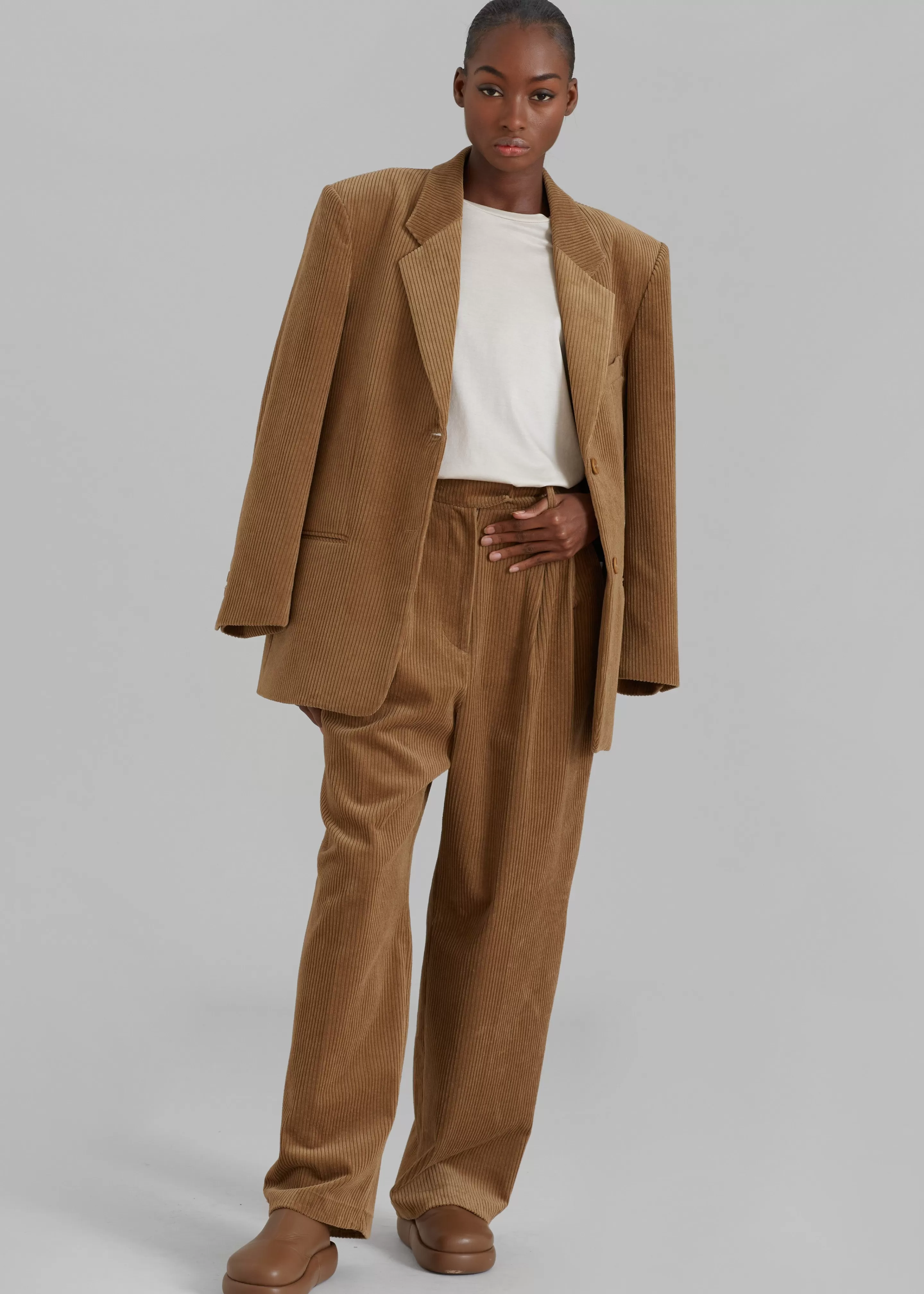 Bottoms | The Frankie Shop Siham Corduroy Pants Camel