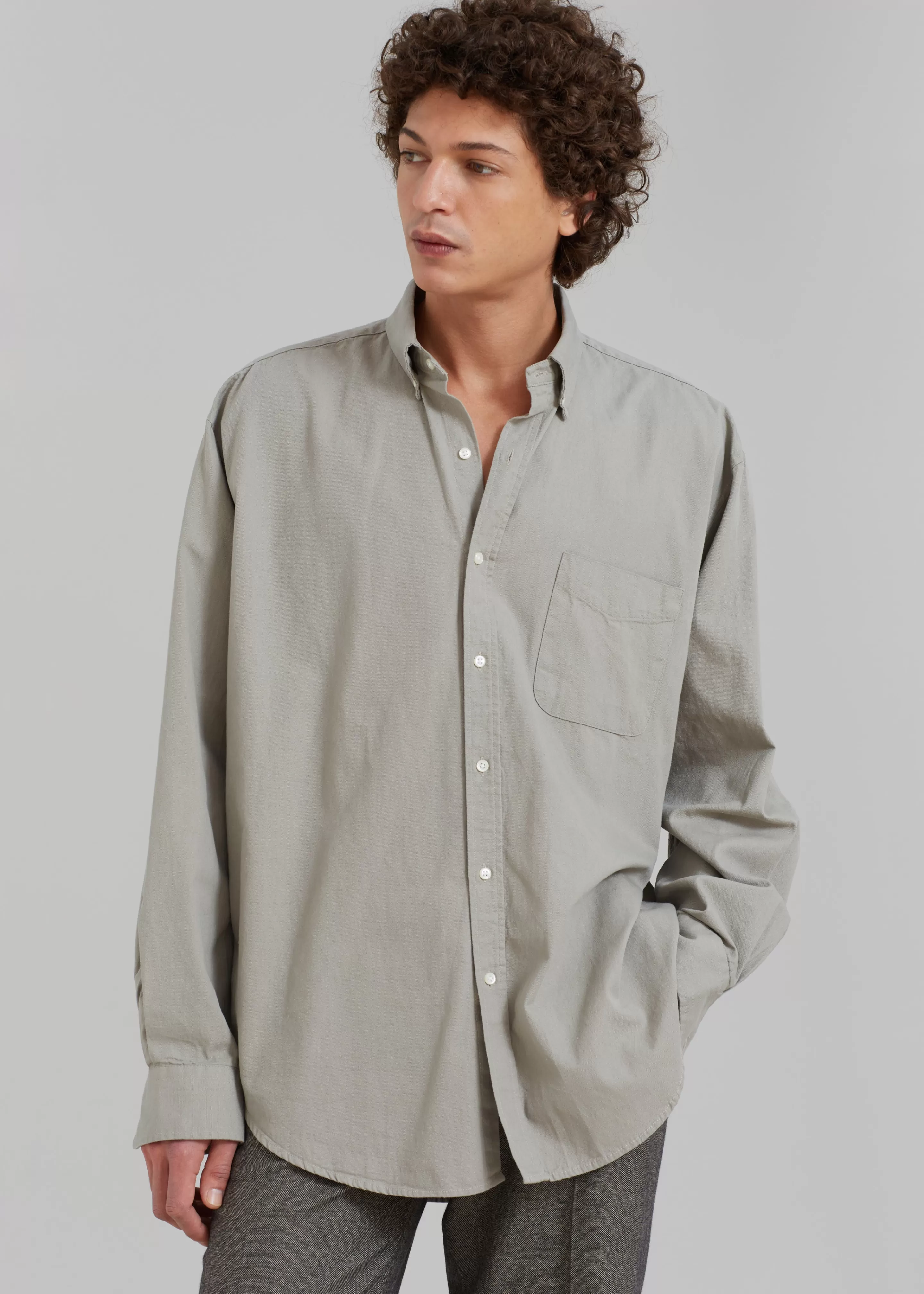 Tops | The Frankie Shop Sinclair Shirt Grey