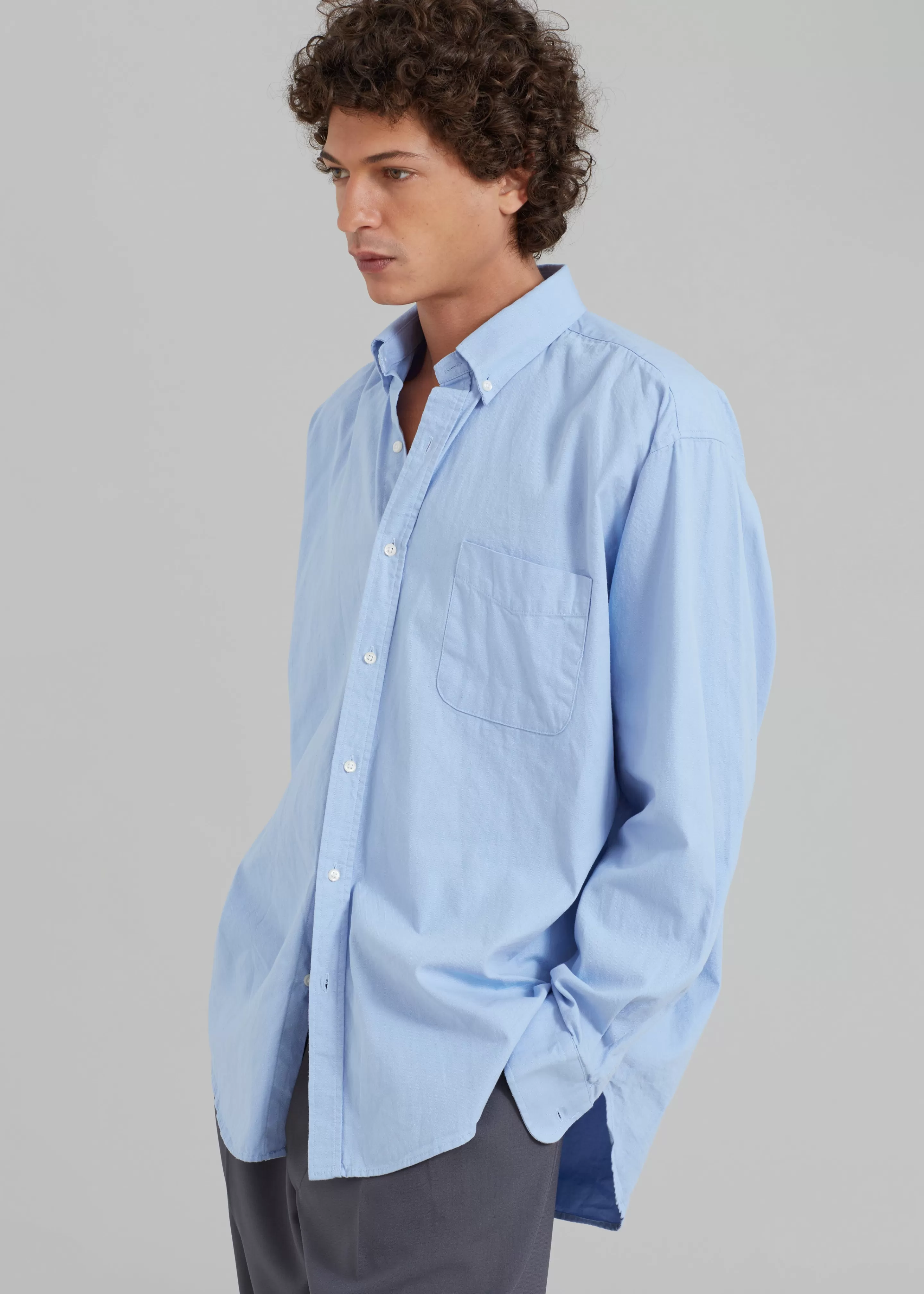 Tops | The Frankie Shop Sinclair Shirt Sky Blue