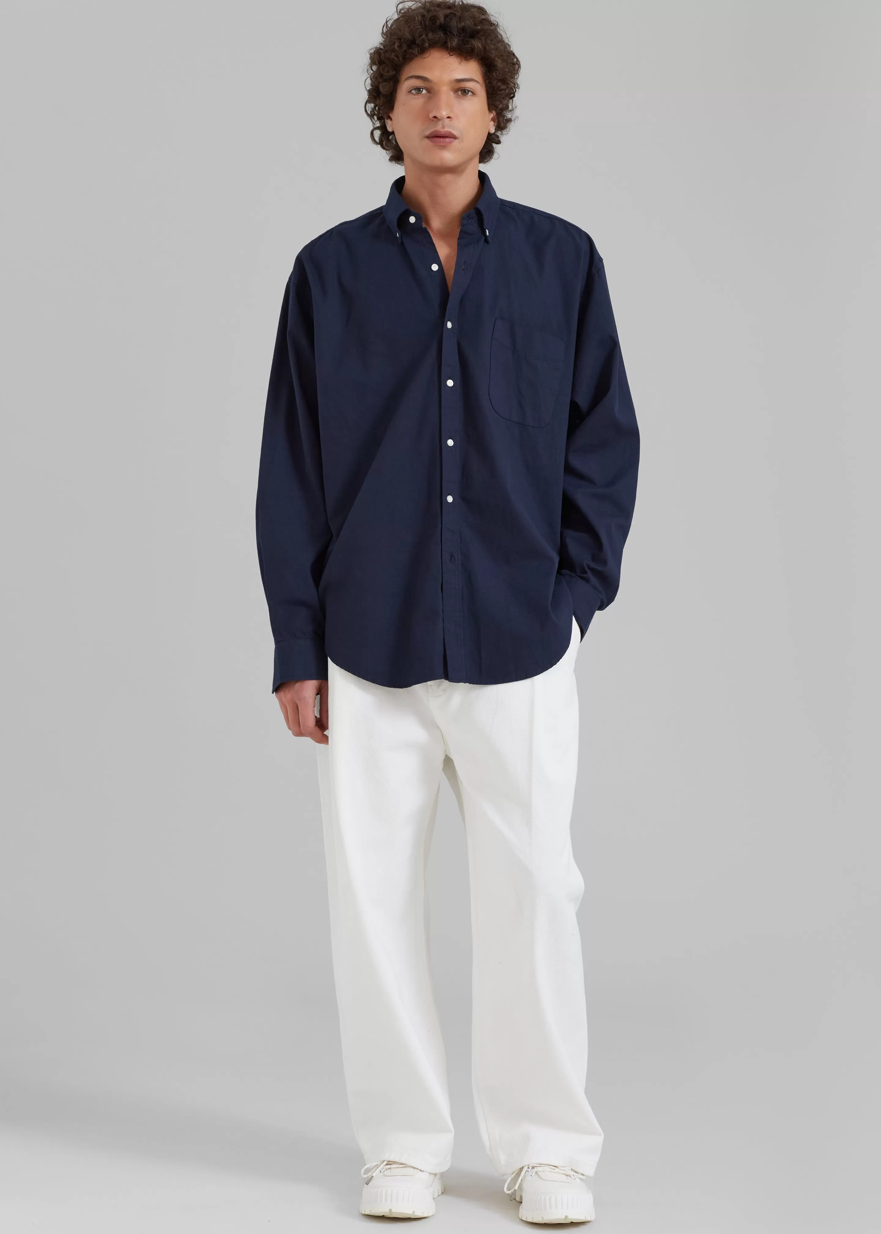 Tops | The Frankie Shop Sinclair Shirt Navy