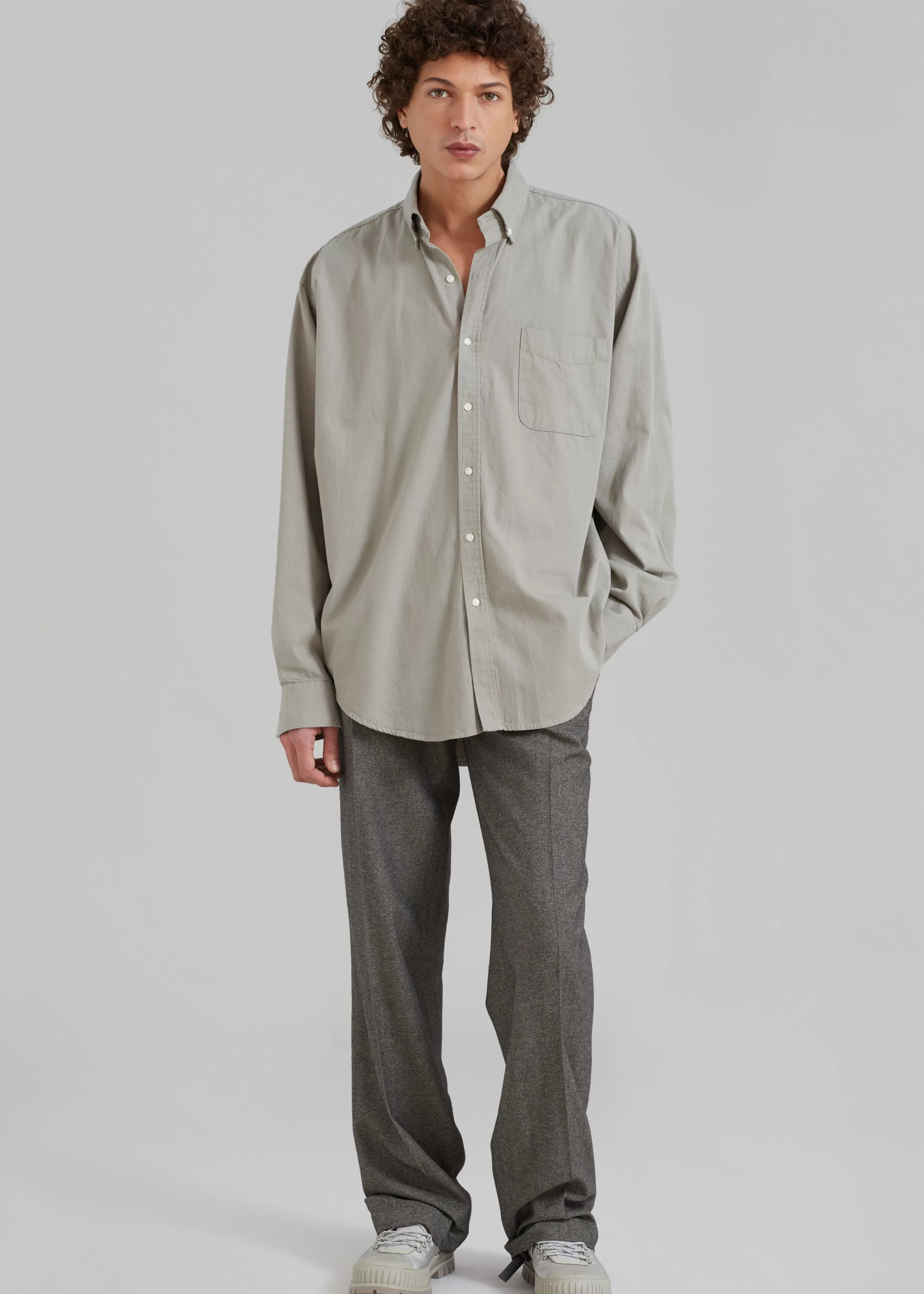 Tops | The Frankie Shop Sinclair Shirt Grey