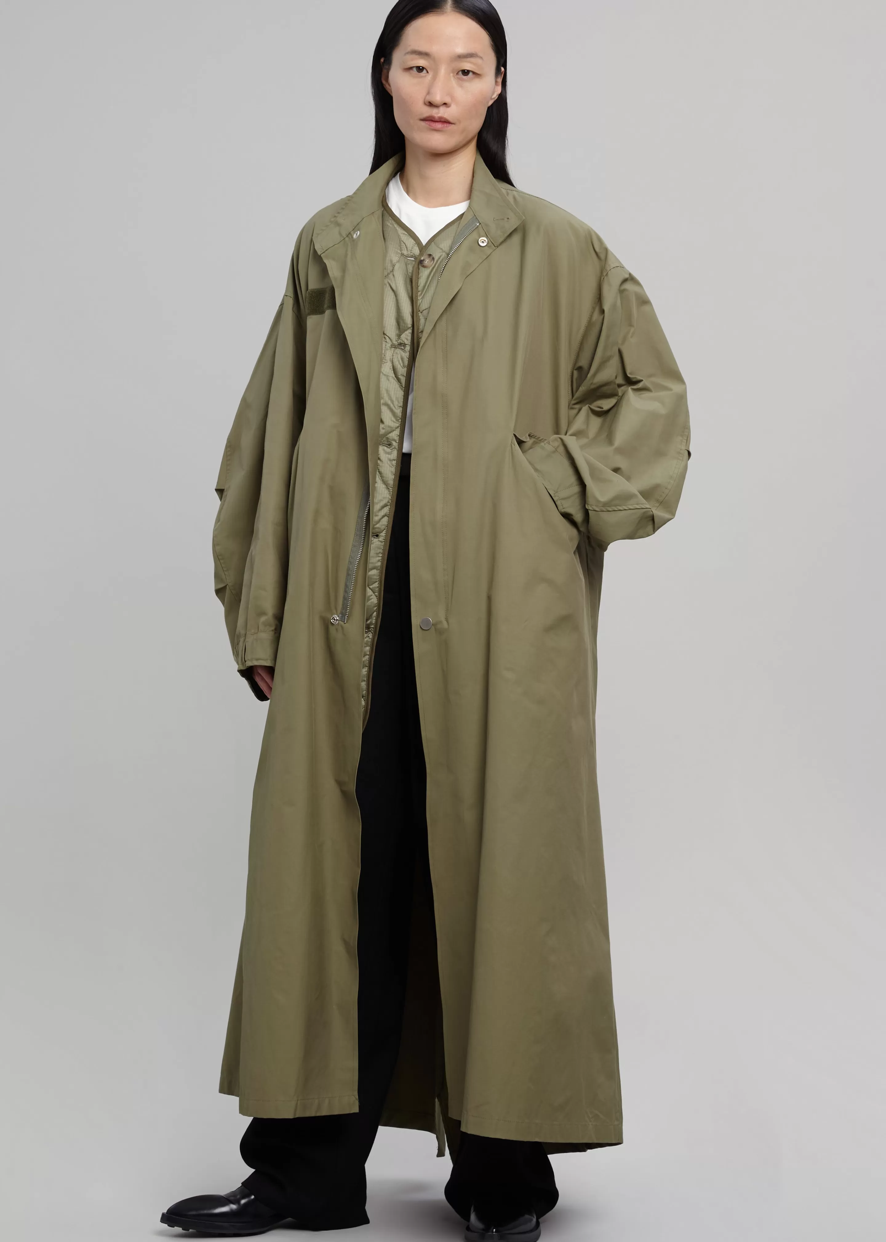 Outerwear | The Frankie Shop Skive Double Layer Parka Olive