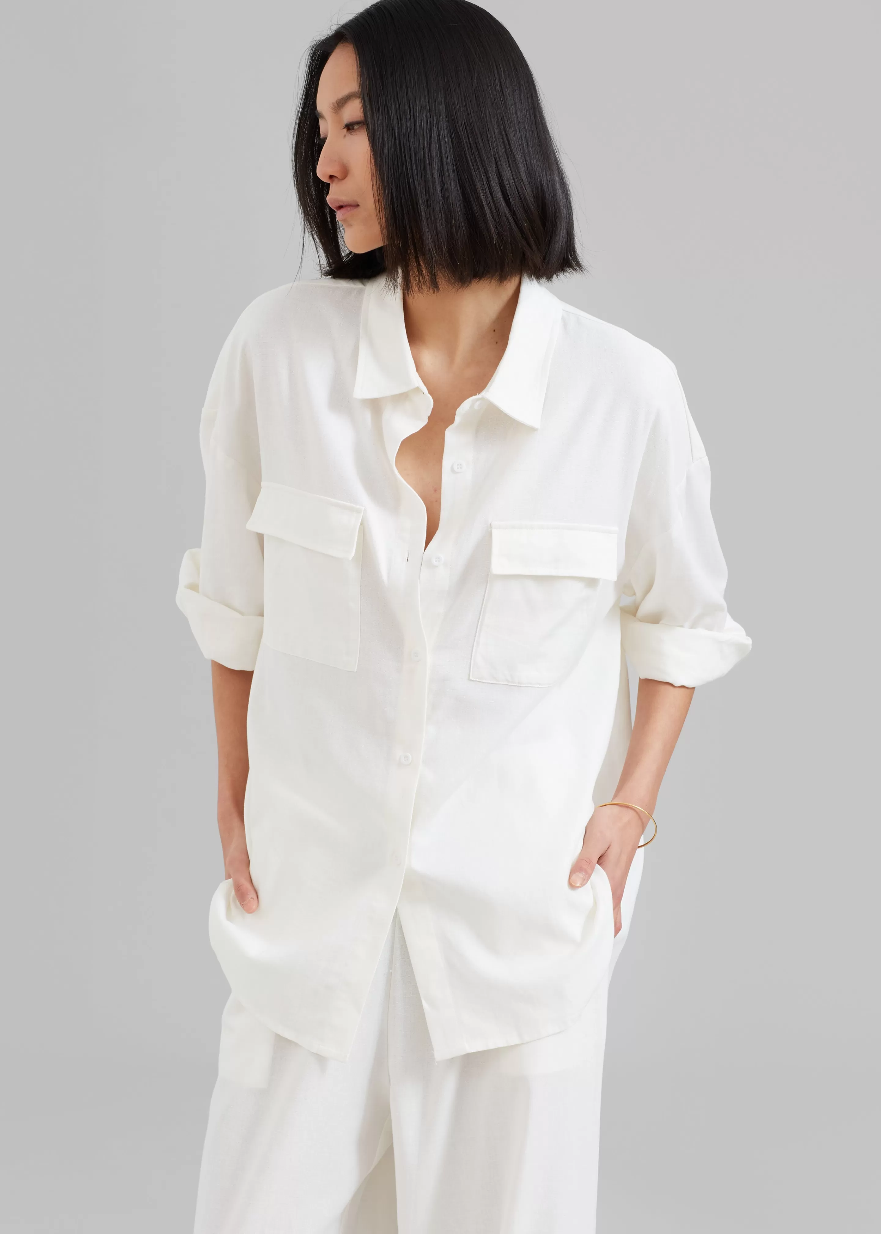 Swimwear | The Frankie Shop Solaqua The Pocket Shirt Ivory