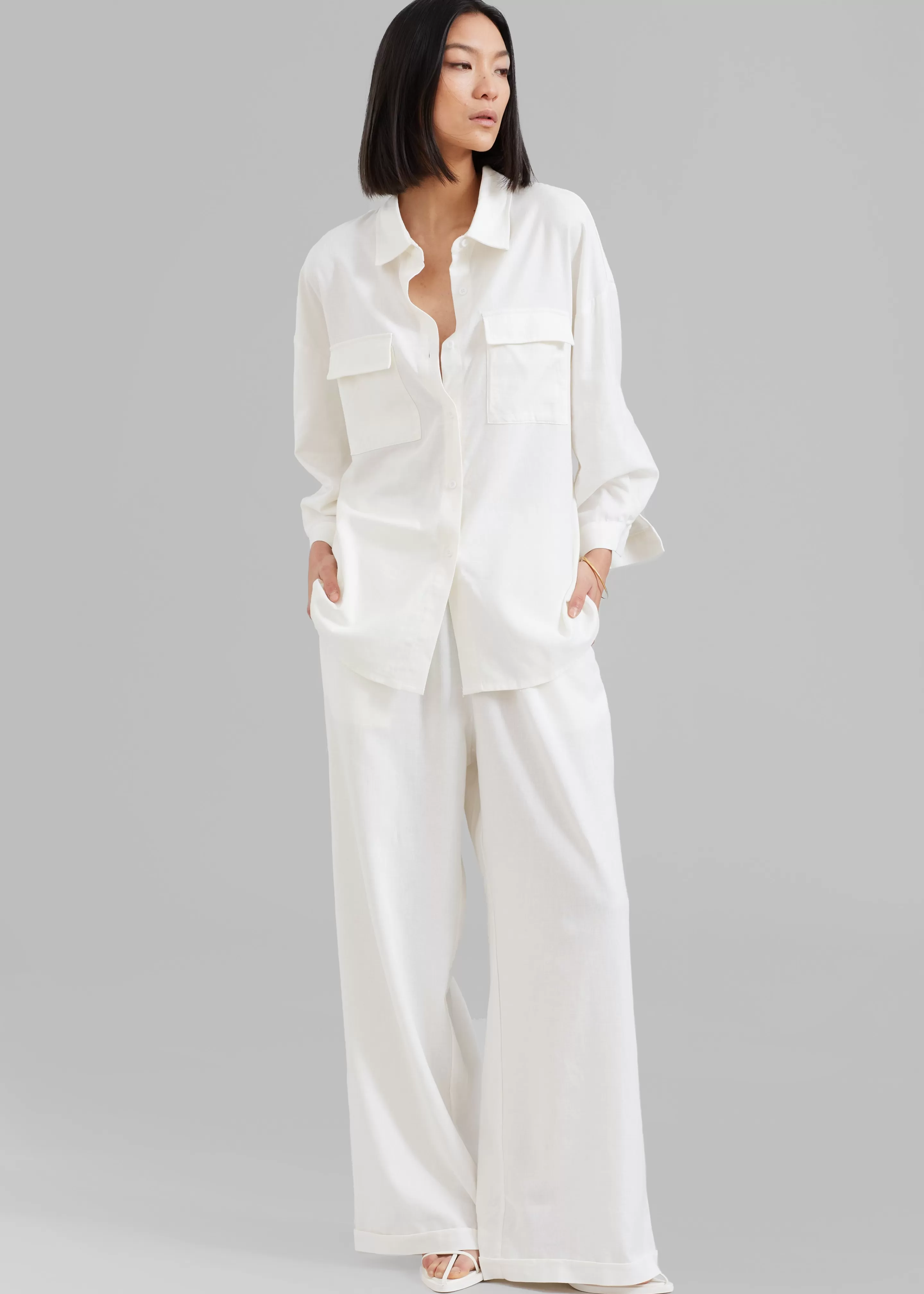 Bottoms | The Frankie Shop Solaqua The Resort Pant Ivory