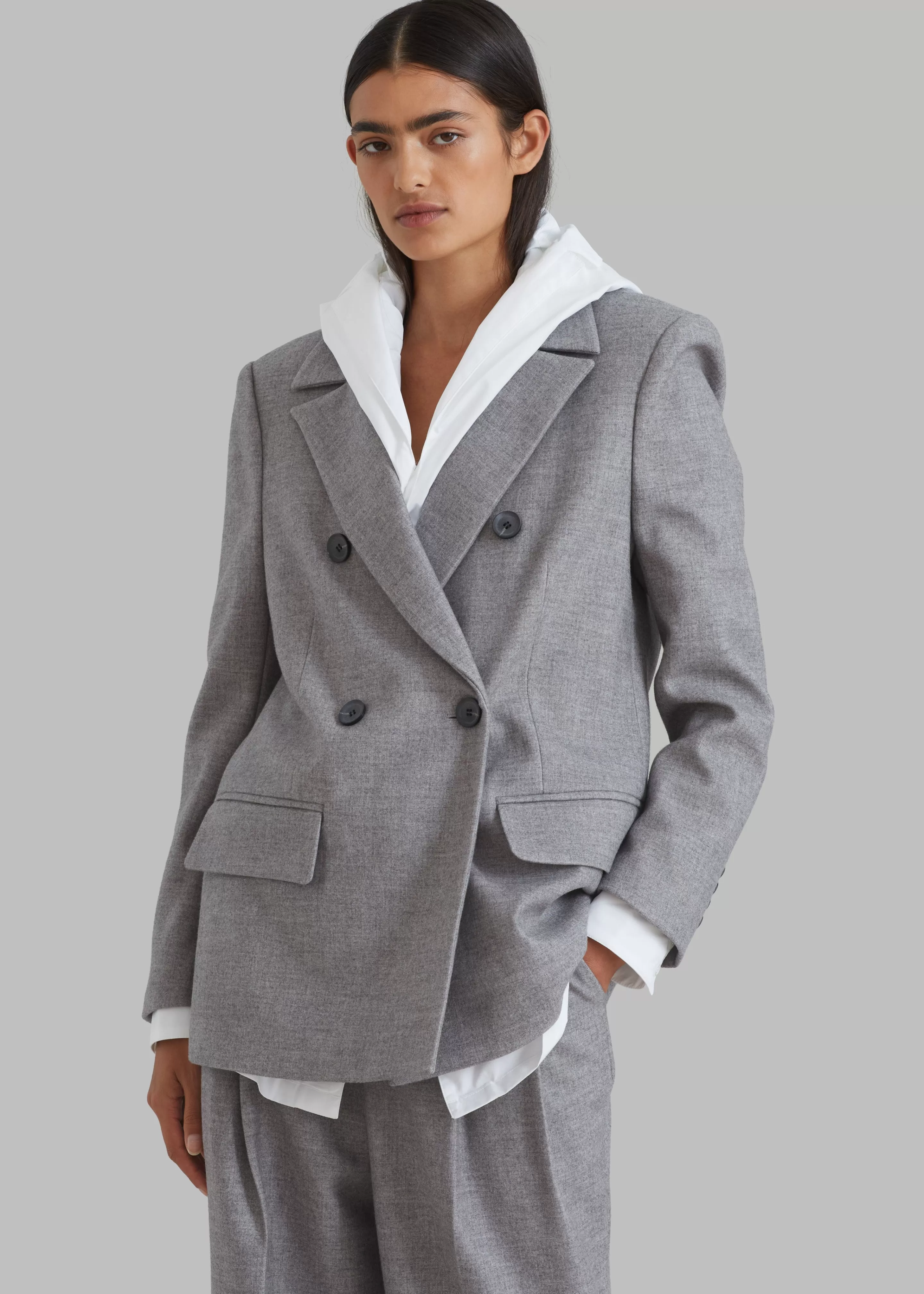 Outerwear | The Frankie Shop Stine Blazer Grey