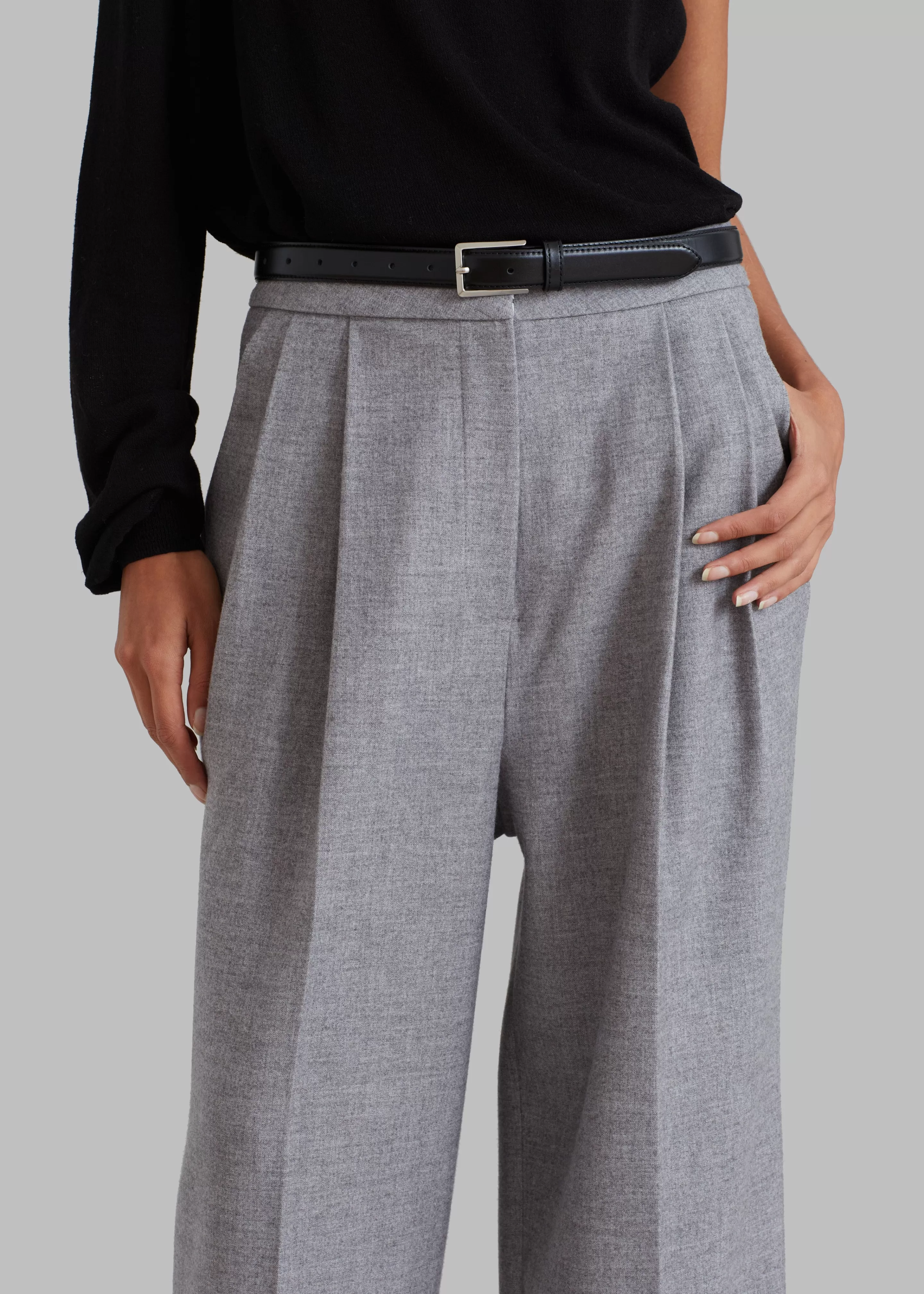 Bottoms | The Frankie Shop Stine Pintuck Pants Grey