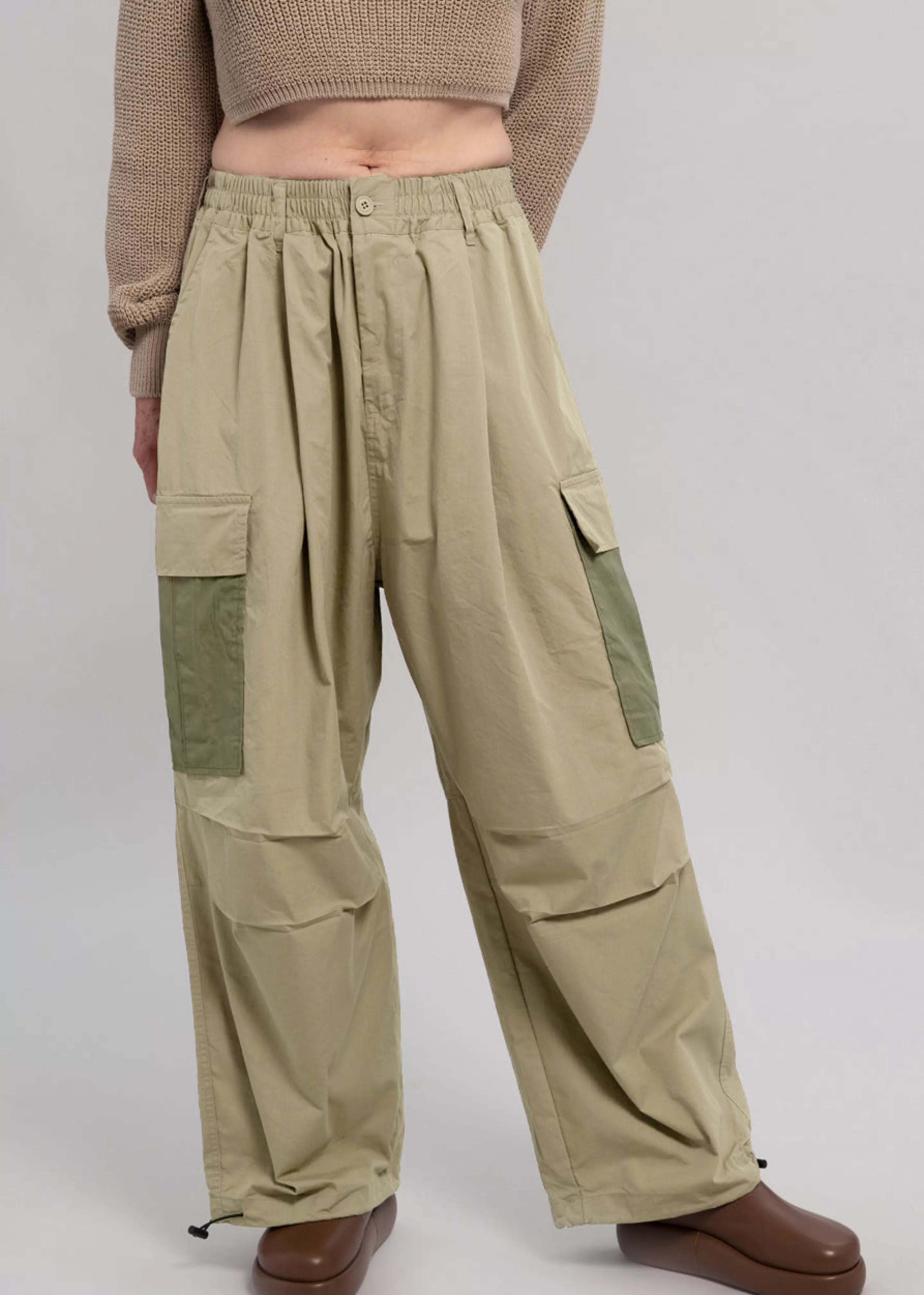 Bottoms | The Frankie Shop Stu Colorblock Cargo Pants Beige Combo