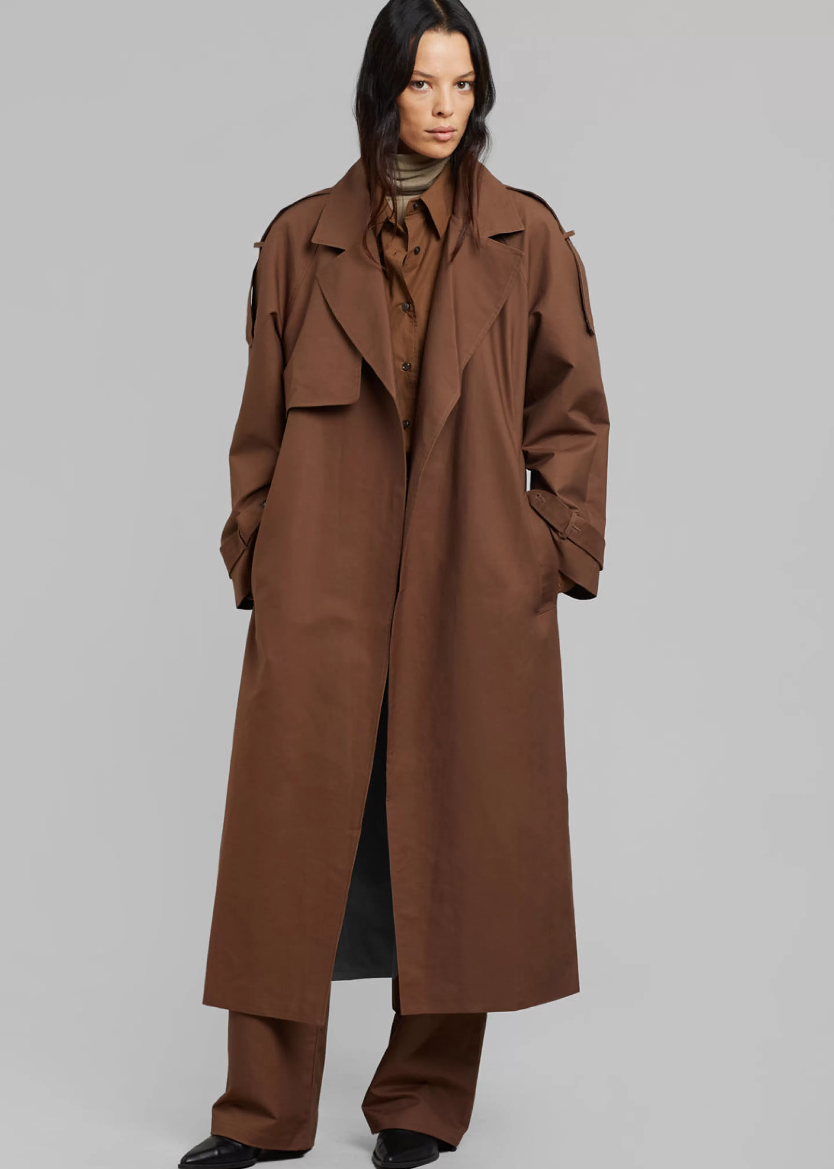 Outerwear | The Frankie Shop Suzanne Trench Coat Brown