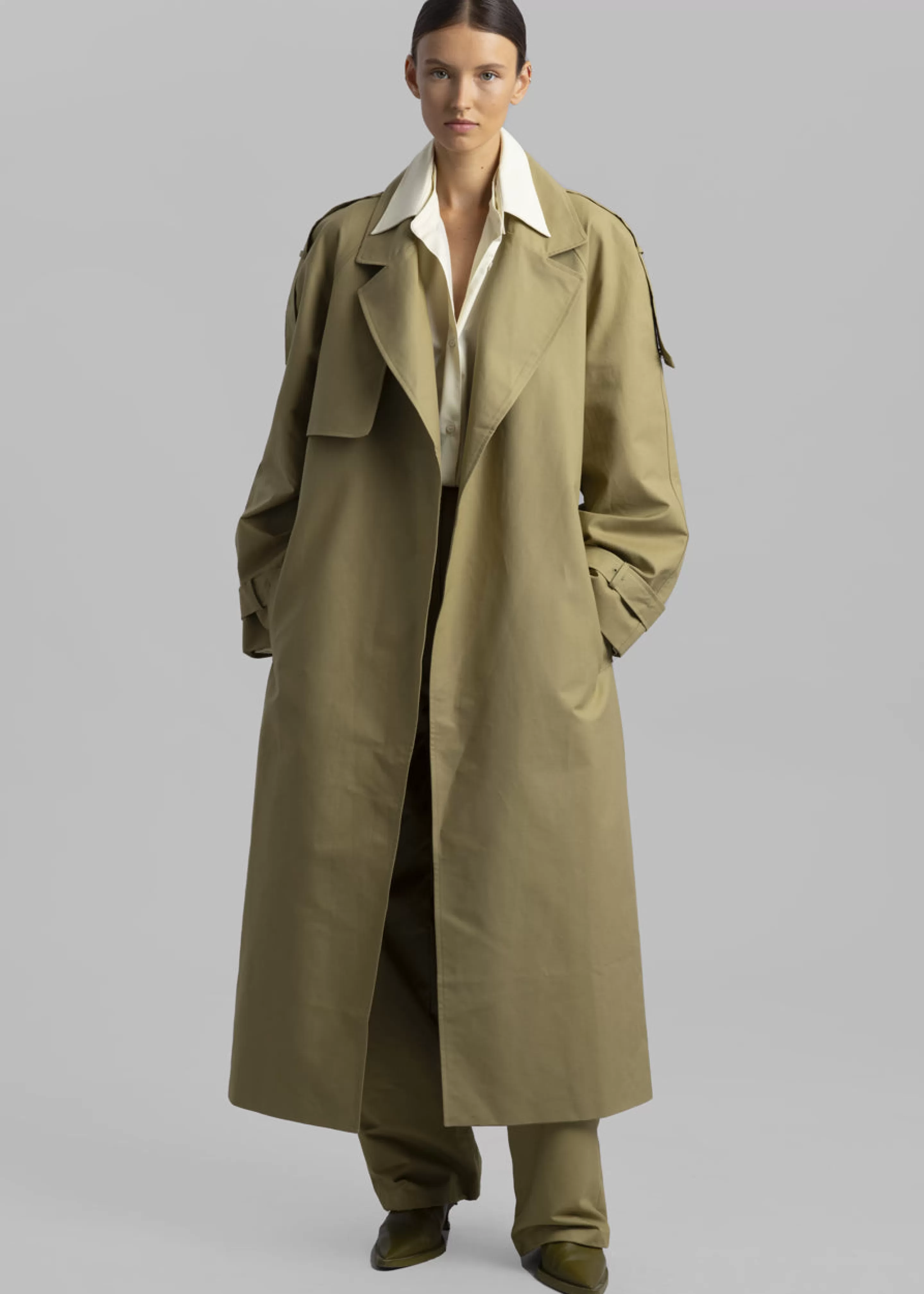 Outerwear | The Frankie Shop Suzanne Trench Coat Khaki