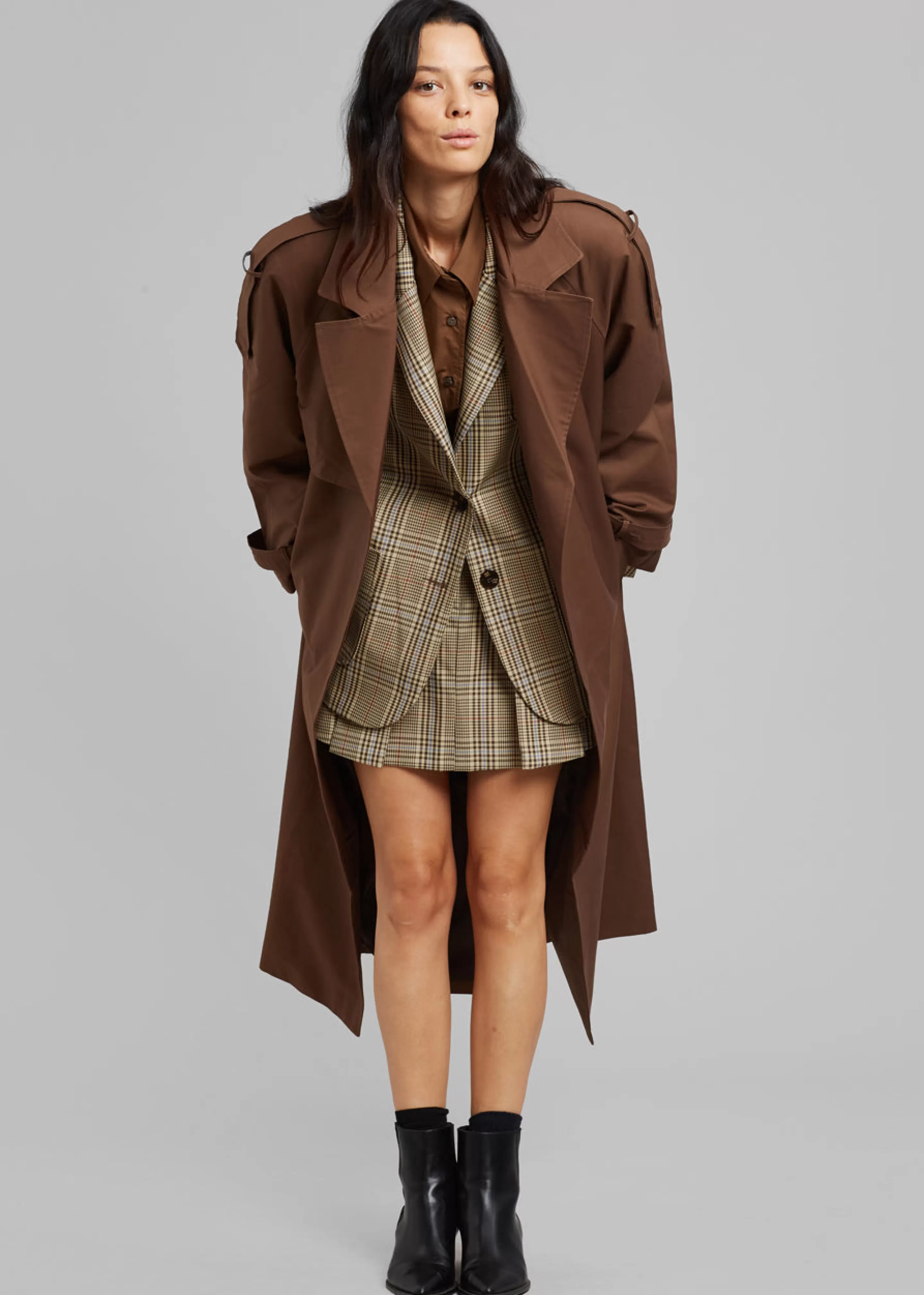 Outerwear | The Frankie Shop Suzanne Trench Coat Brown