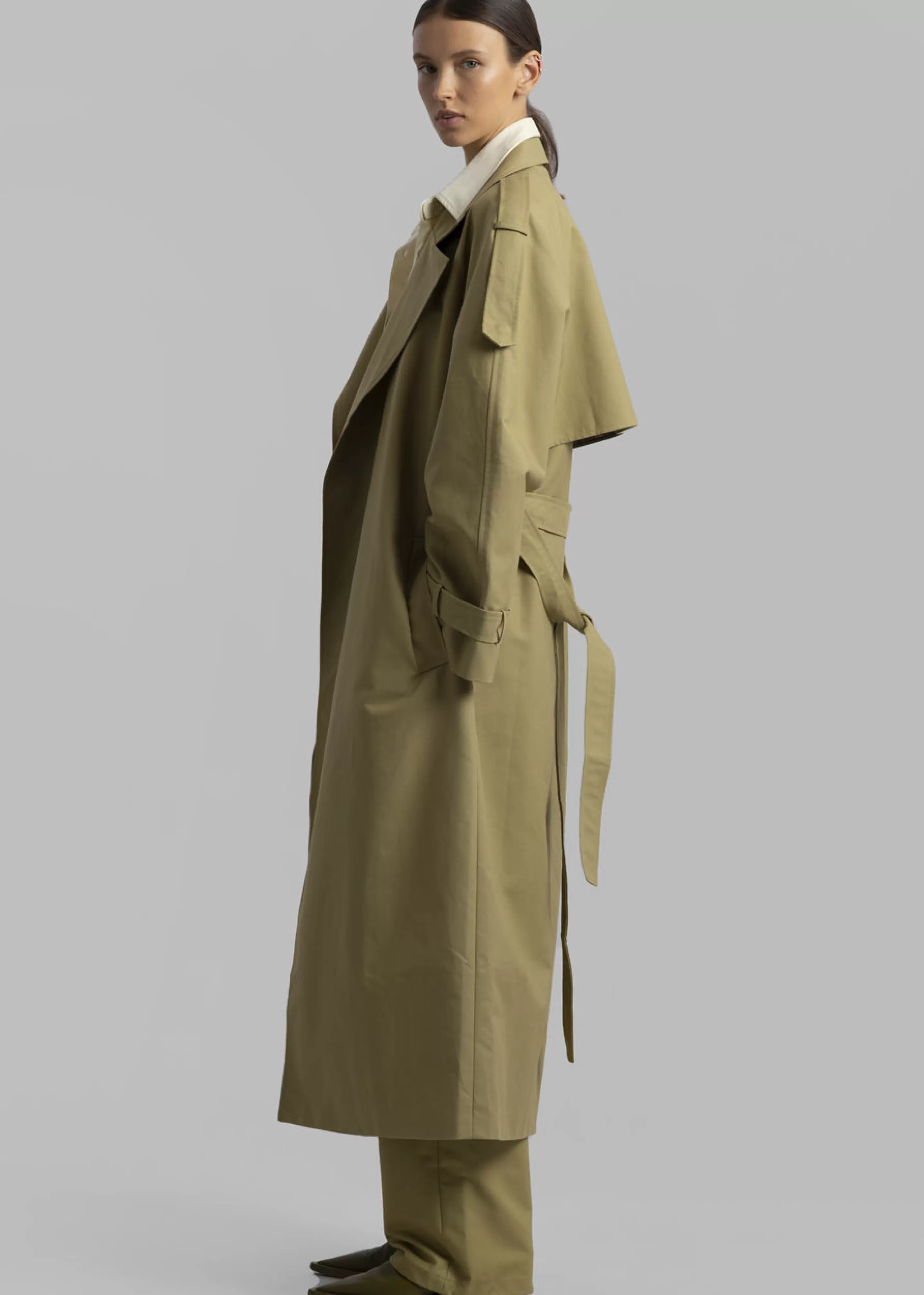 Outerwear | The Frankie Shop Suzanne Trench Coat Khaki