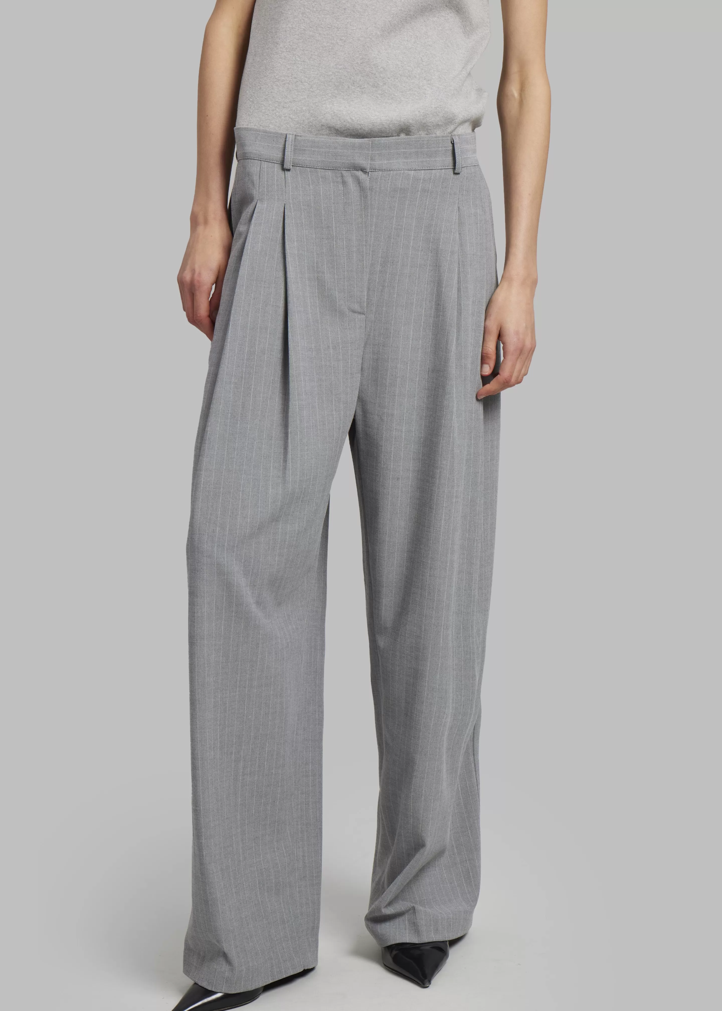 Bottoms | The Frankie Shop Sybil Trousers Grey Pinstripe