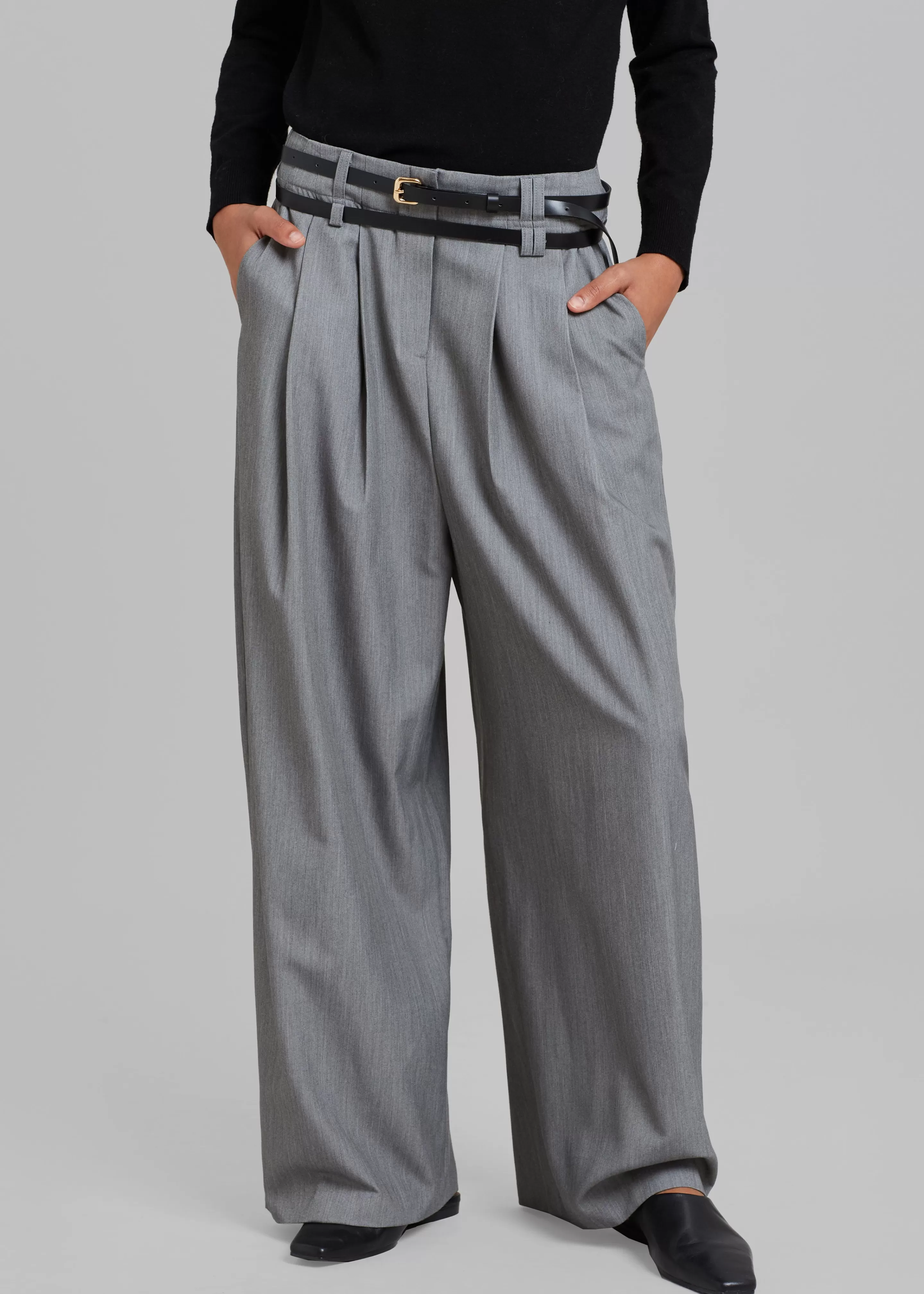 Bottoms | The Frankie Shop Tammi Wide Pants Grey