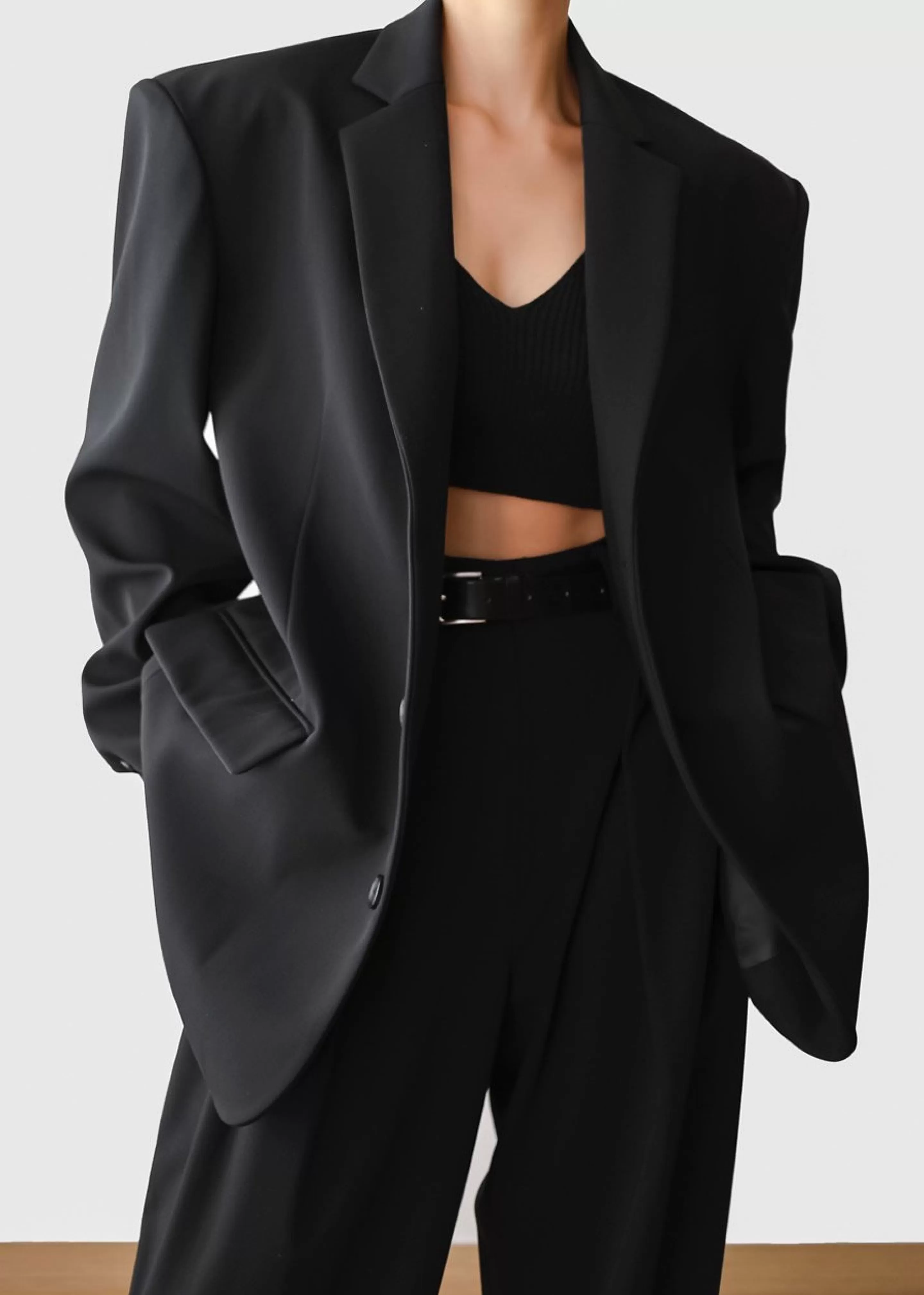 Outerwear | The Frankie Shop Tansy Oversized Blazer Black