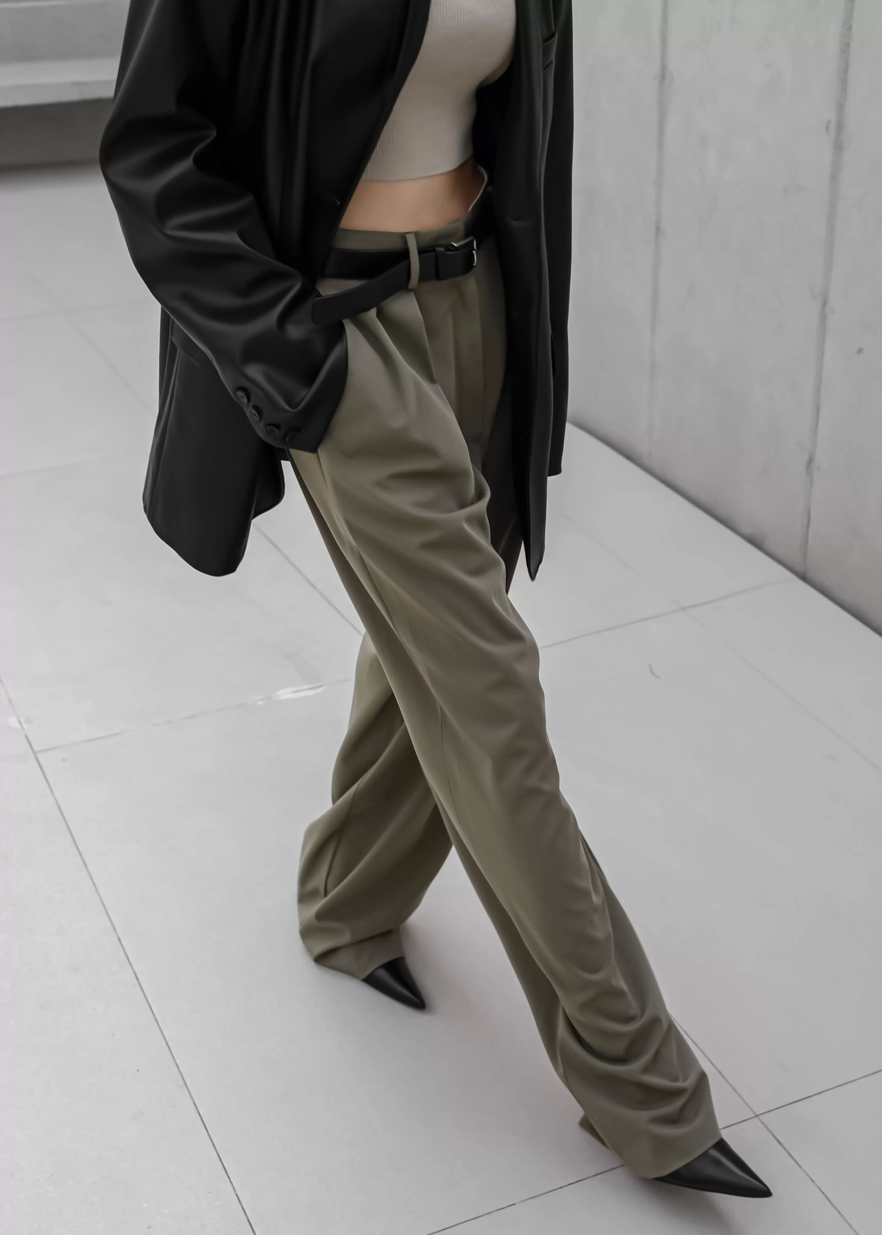 Bottoms | The Frankie Shop Tansy Pleated Trousers Olive