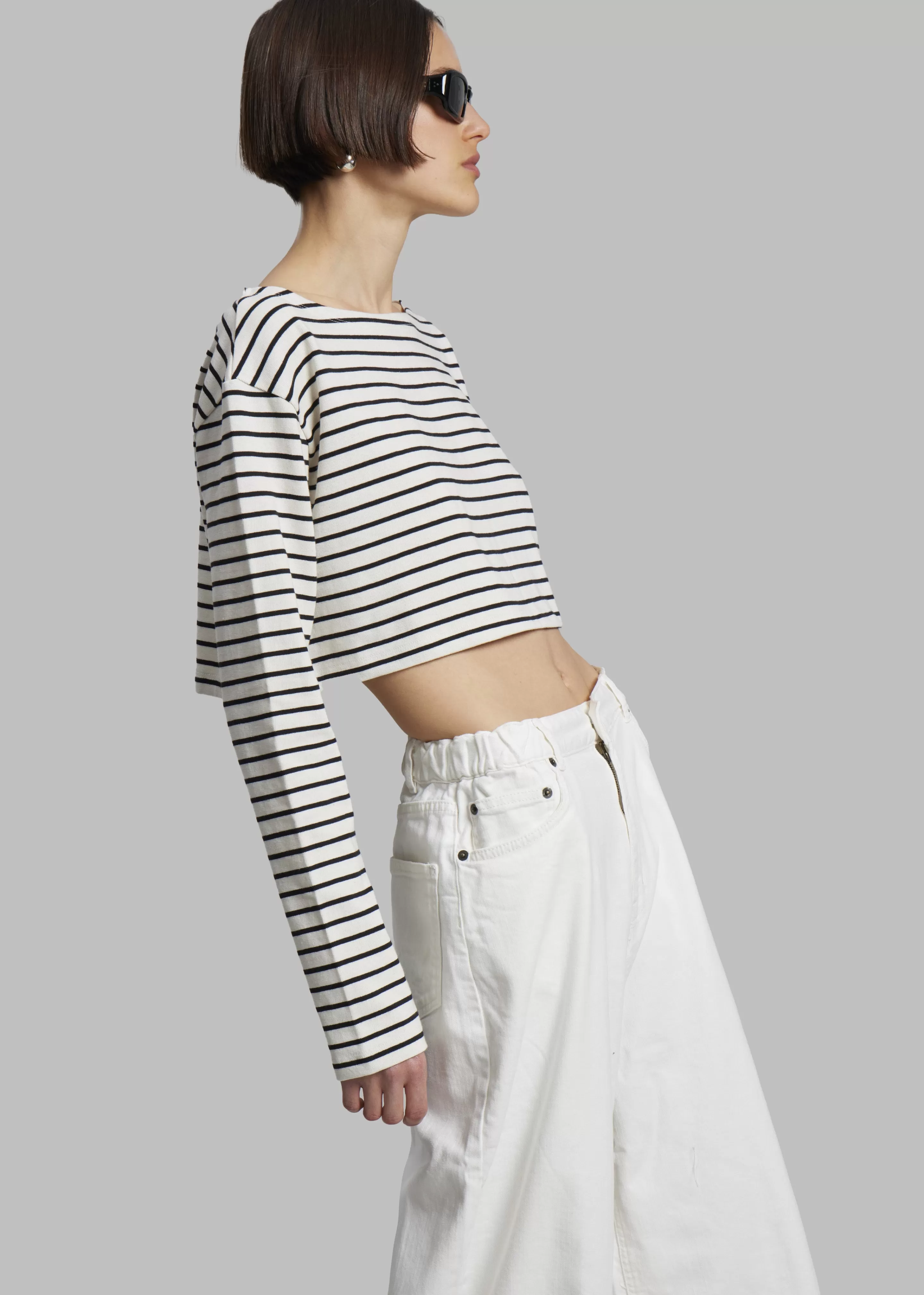 Tops | The Frankie Shop Tilla Boatneck Top Black Stripe