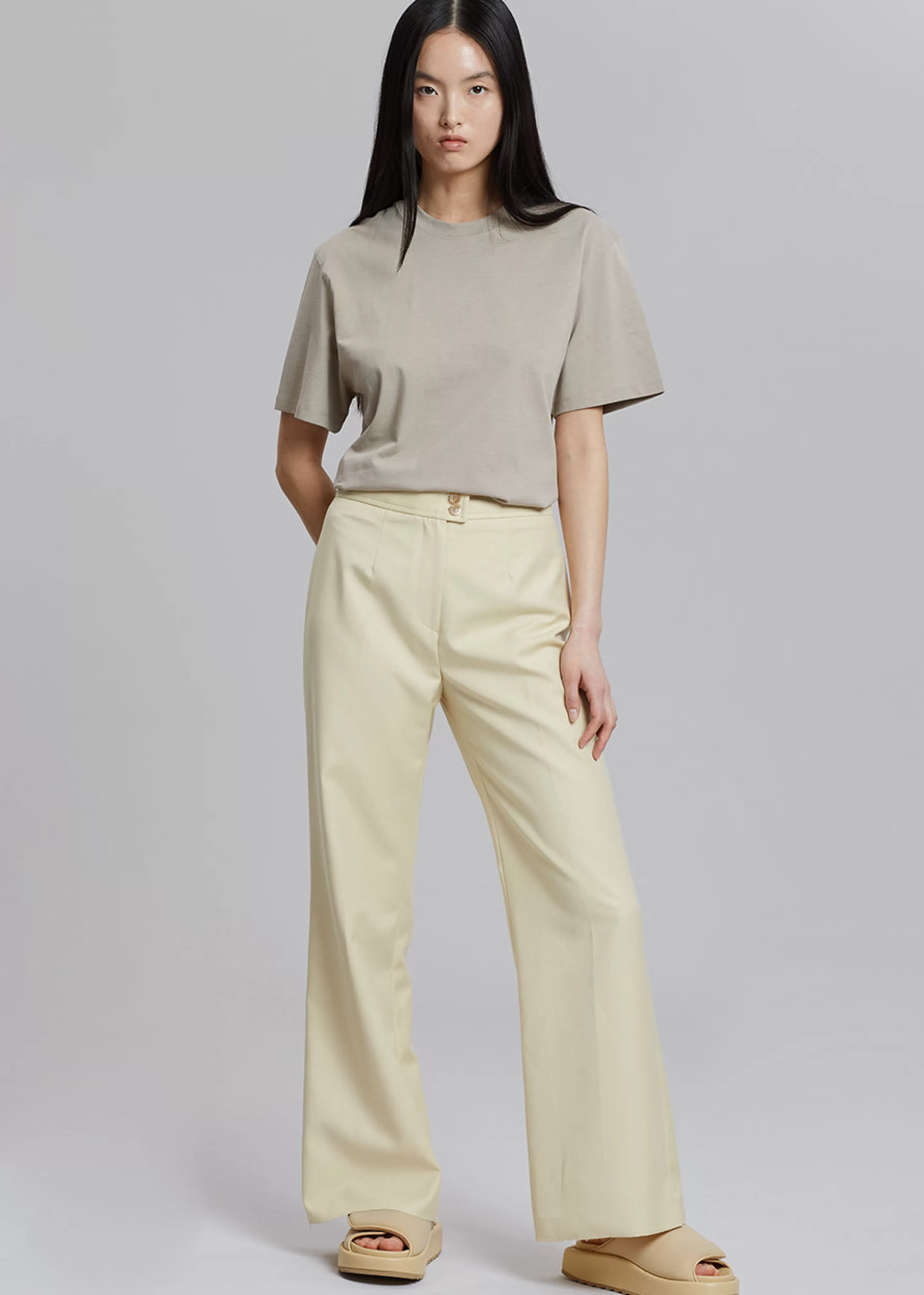 Bottoms | The Frankie Shop Tolko Pants Pale Yellow