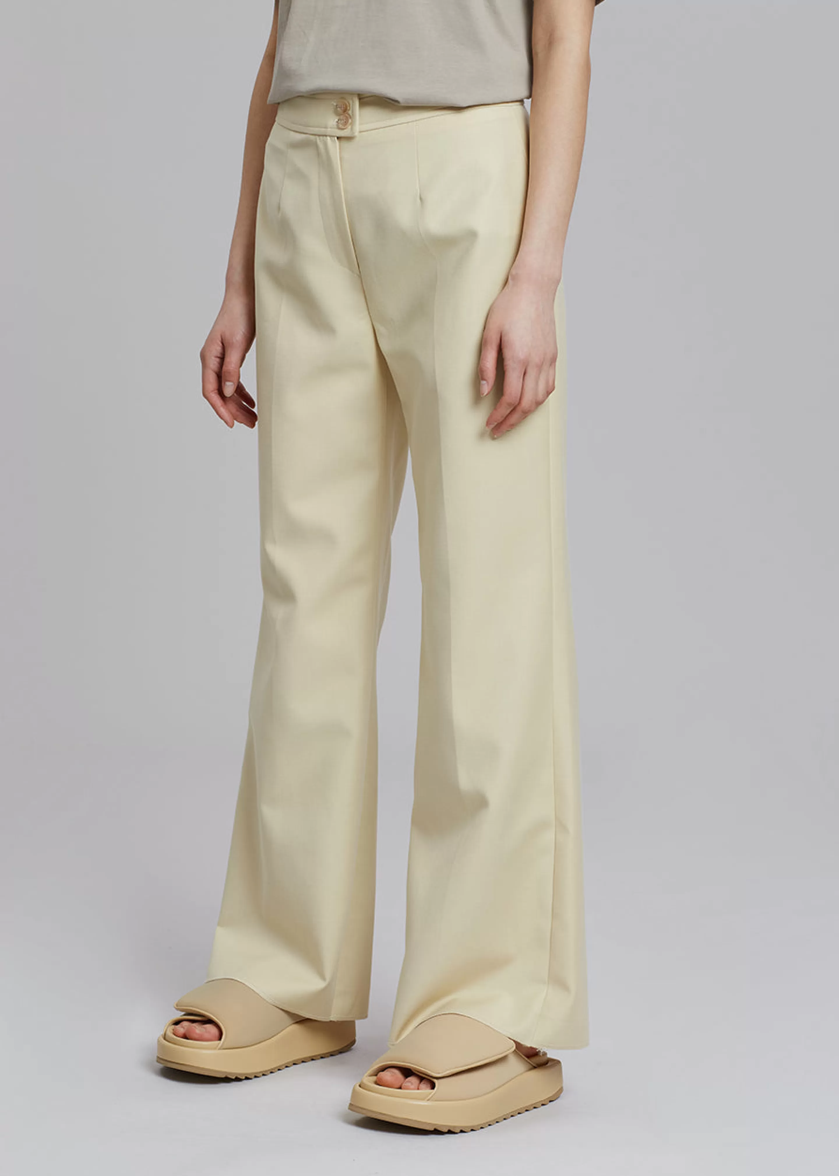 Bottoms | The Frankie Shop Tolko Pants Pale Yellow