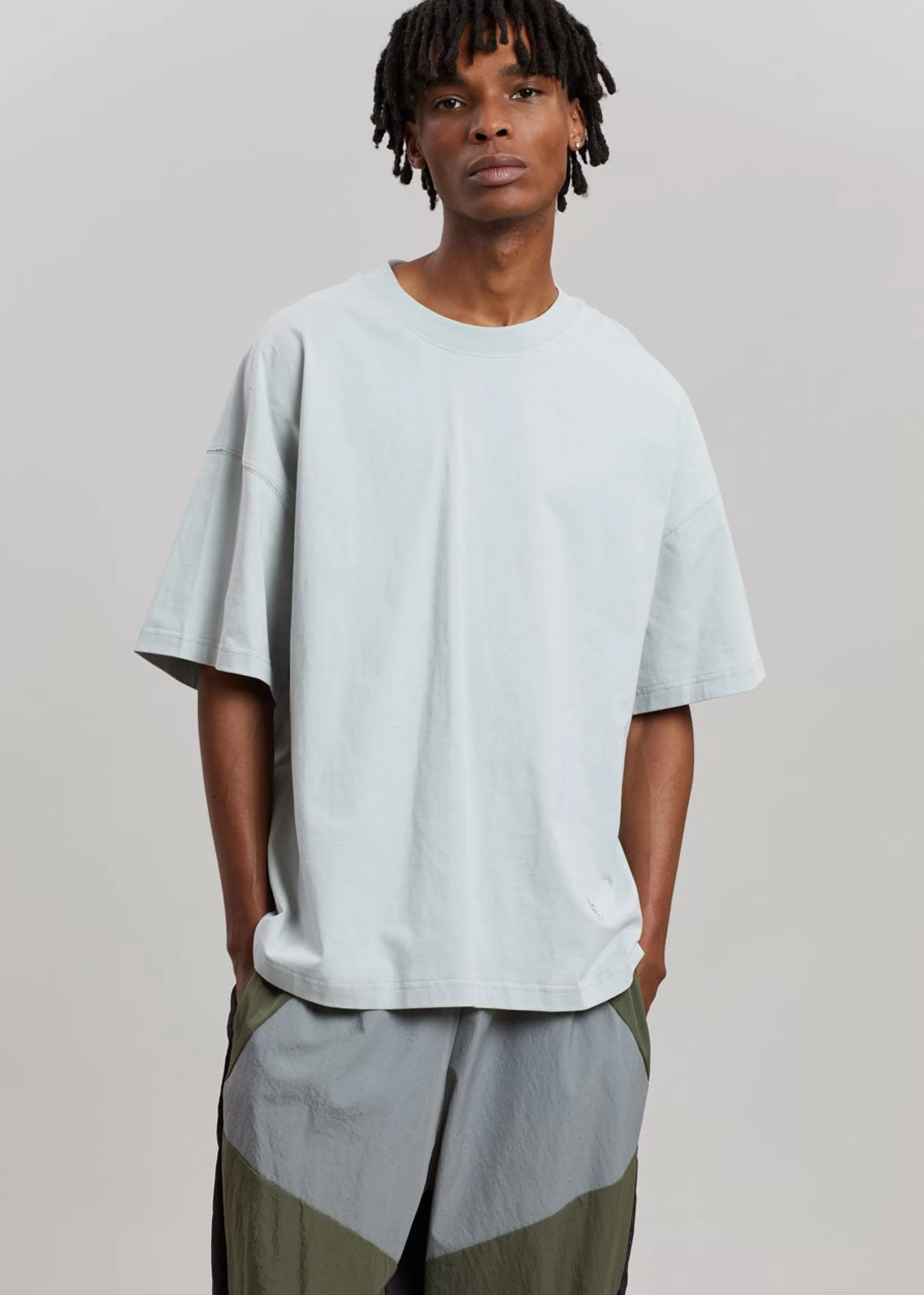 Tops | The Frankie Shop Tony Boxy T-Shirt Light Grey