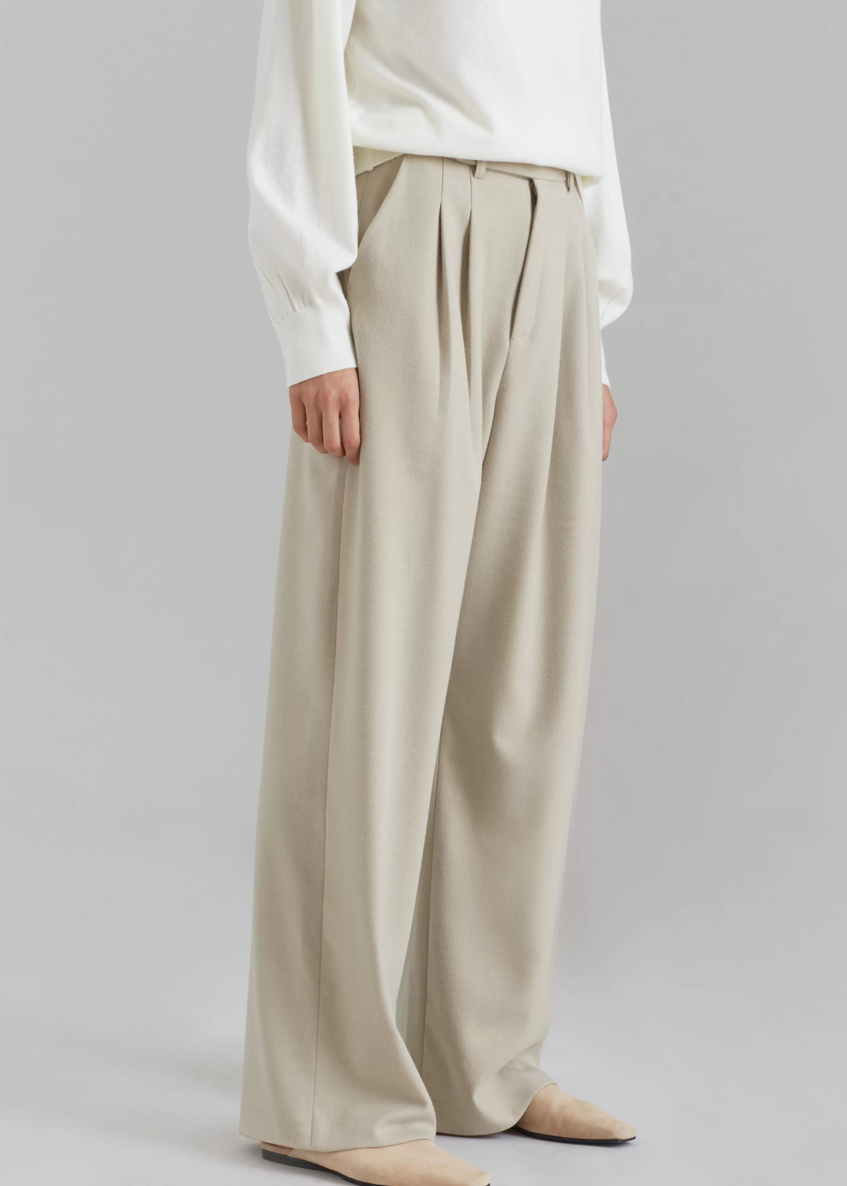 Bottoms | The Frankie Shop Vance Pants Beige