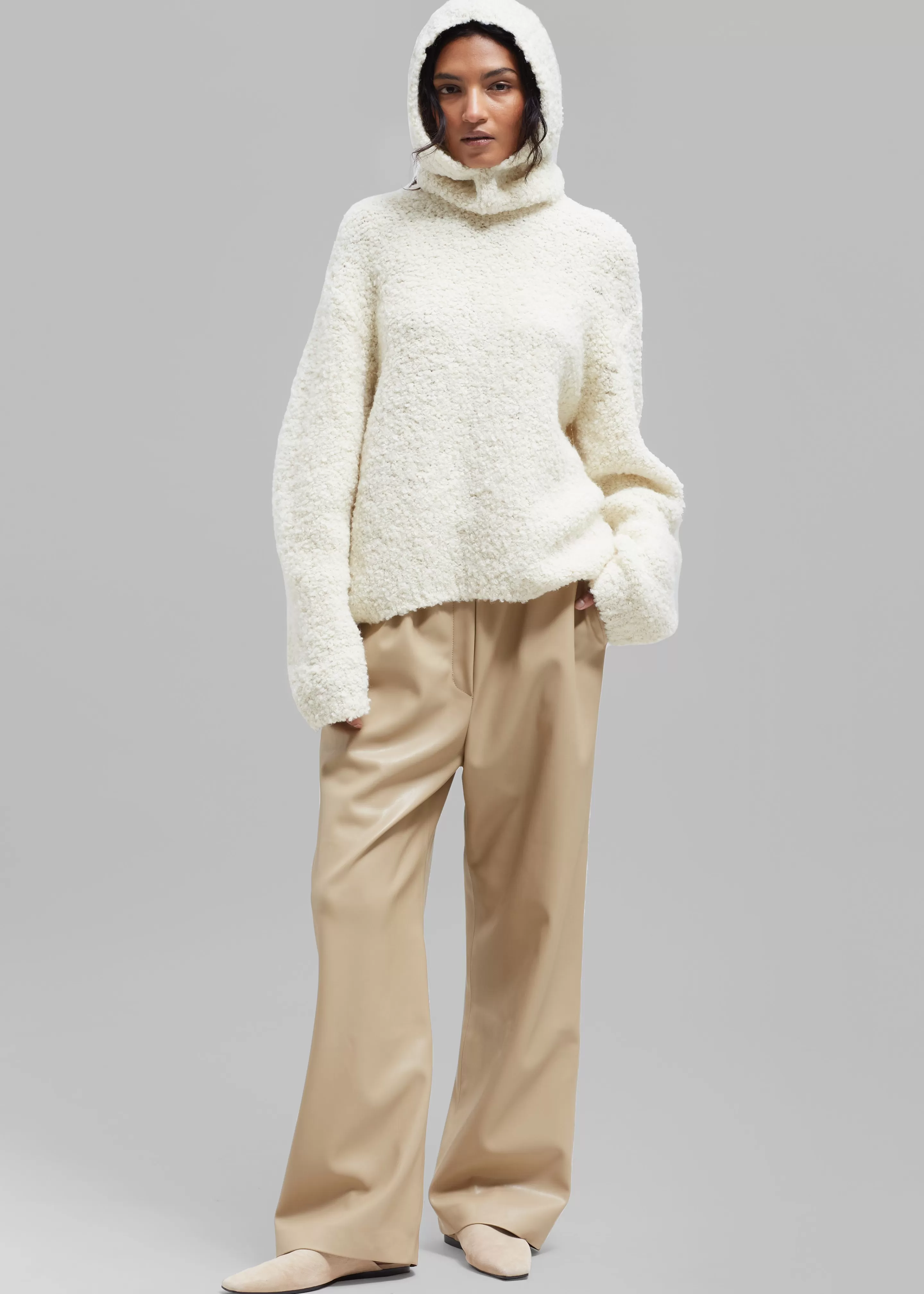 Knitwear | The Frankie Shop Vilo Boucle Sweater Cream