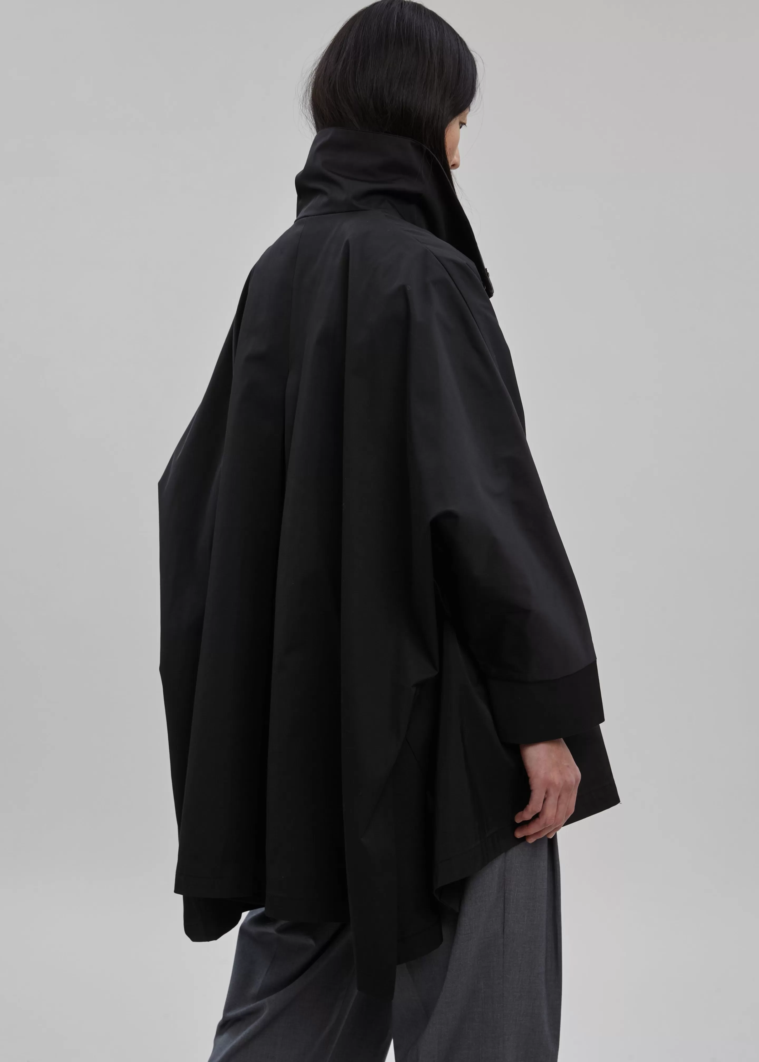 Outerwear | The Frankie Shop Yviche Poncho Jacket Black