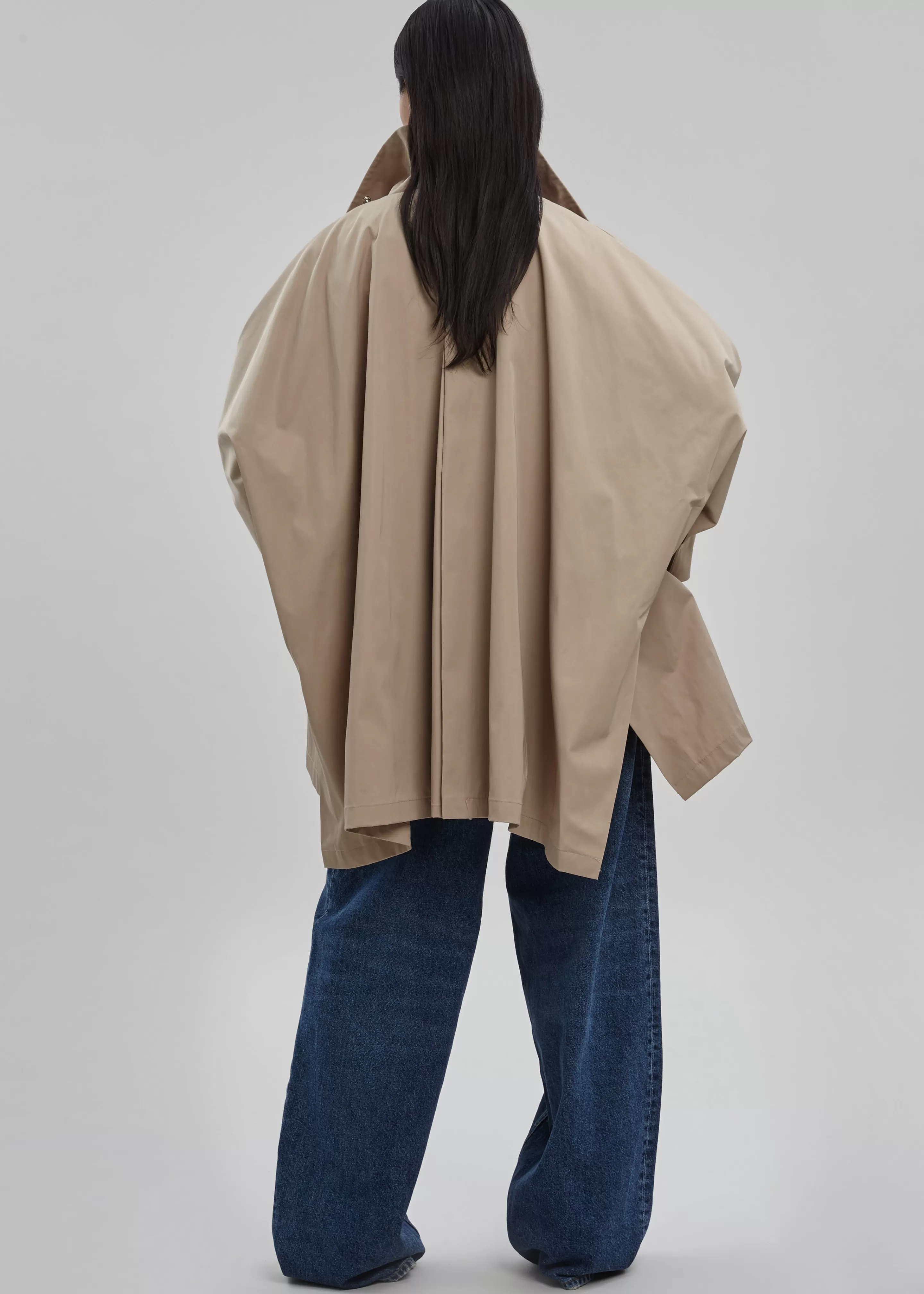 Outerwear | The Frankie Shop Yviche Poncho Jacket Camel